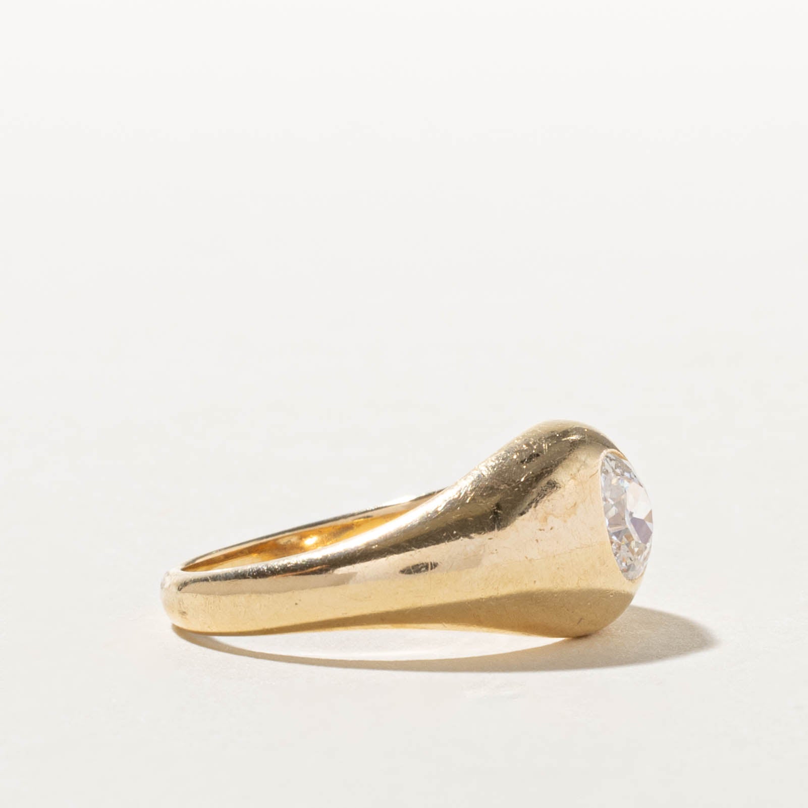 14k Old European Cut Diamond Dome Ring | 0.67ct I1 H | SZ 9.5