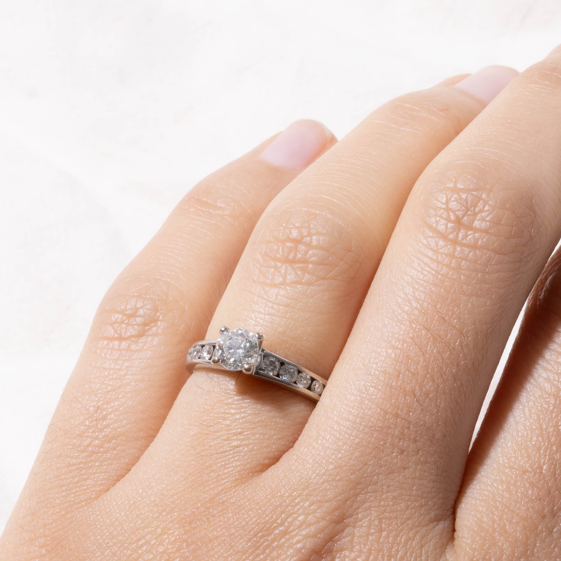 Canadian Diamond Channel Set Accented Ring | 0.56ct SI2 I, 0.35ctw | SZ 5