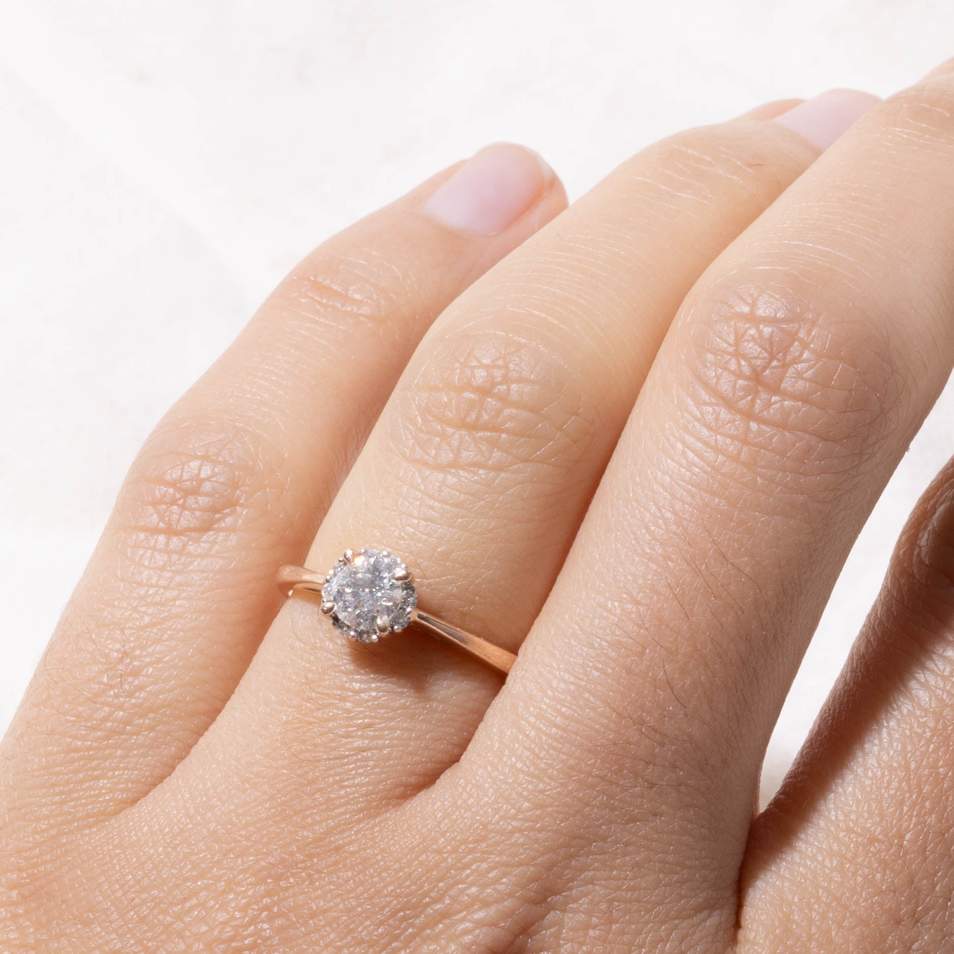Canadian Diamond Halo Ring | 0.43ct I2 G, 0.06ctw | SZ 4.5