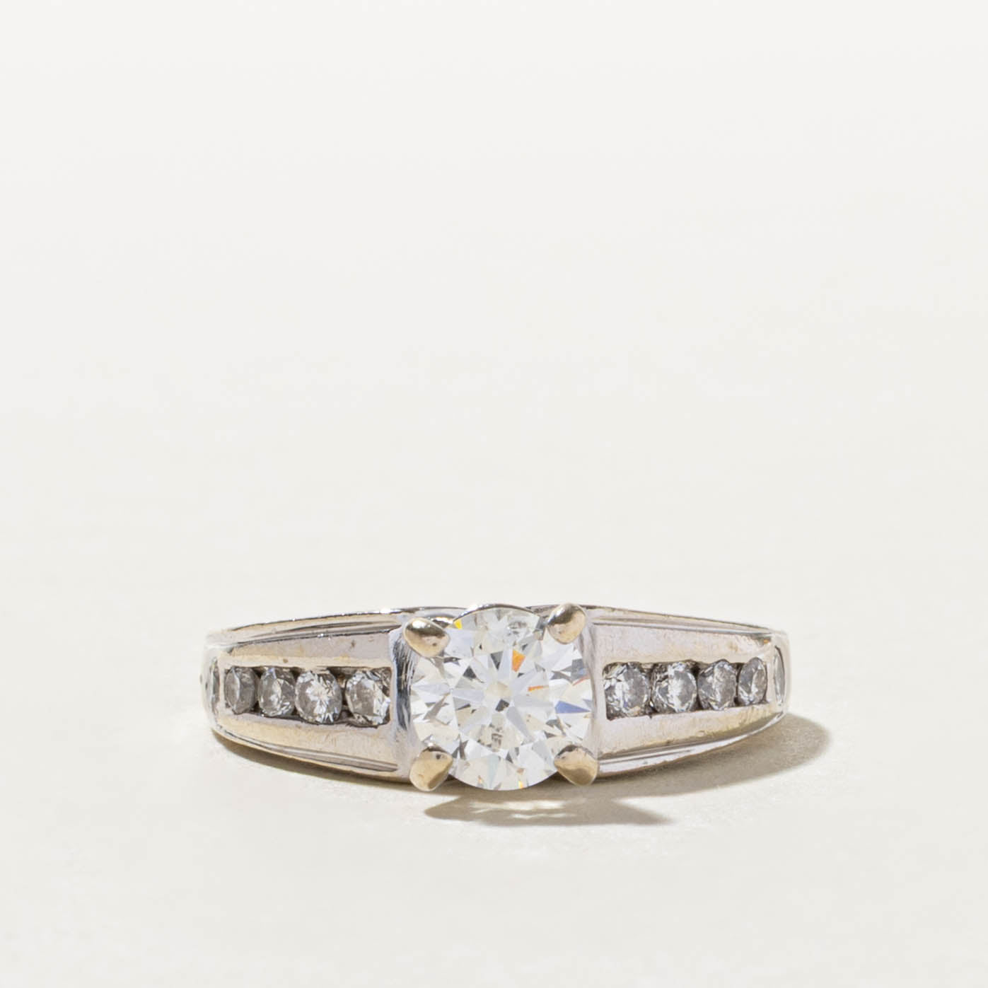14k Diamond Channel Set Accented Ring | 0.74ct SI2/I1 H, 0.24ctw | SZ 4.75