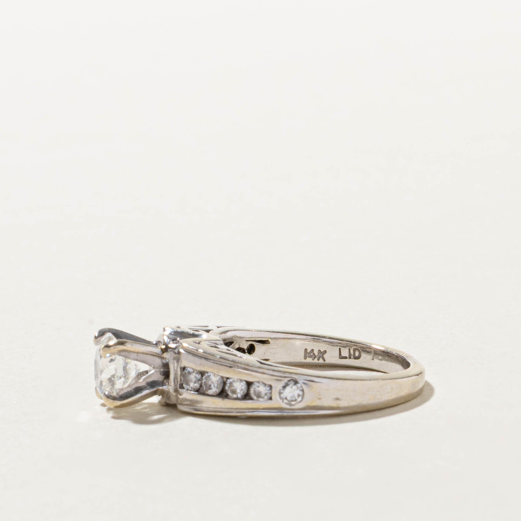 14k Diamond Channel Set Accented Ring | 0.74ct SI2/I1 H, 0.24ctw | SZ 4.75