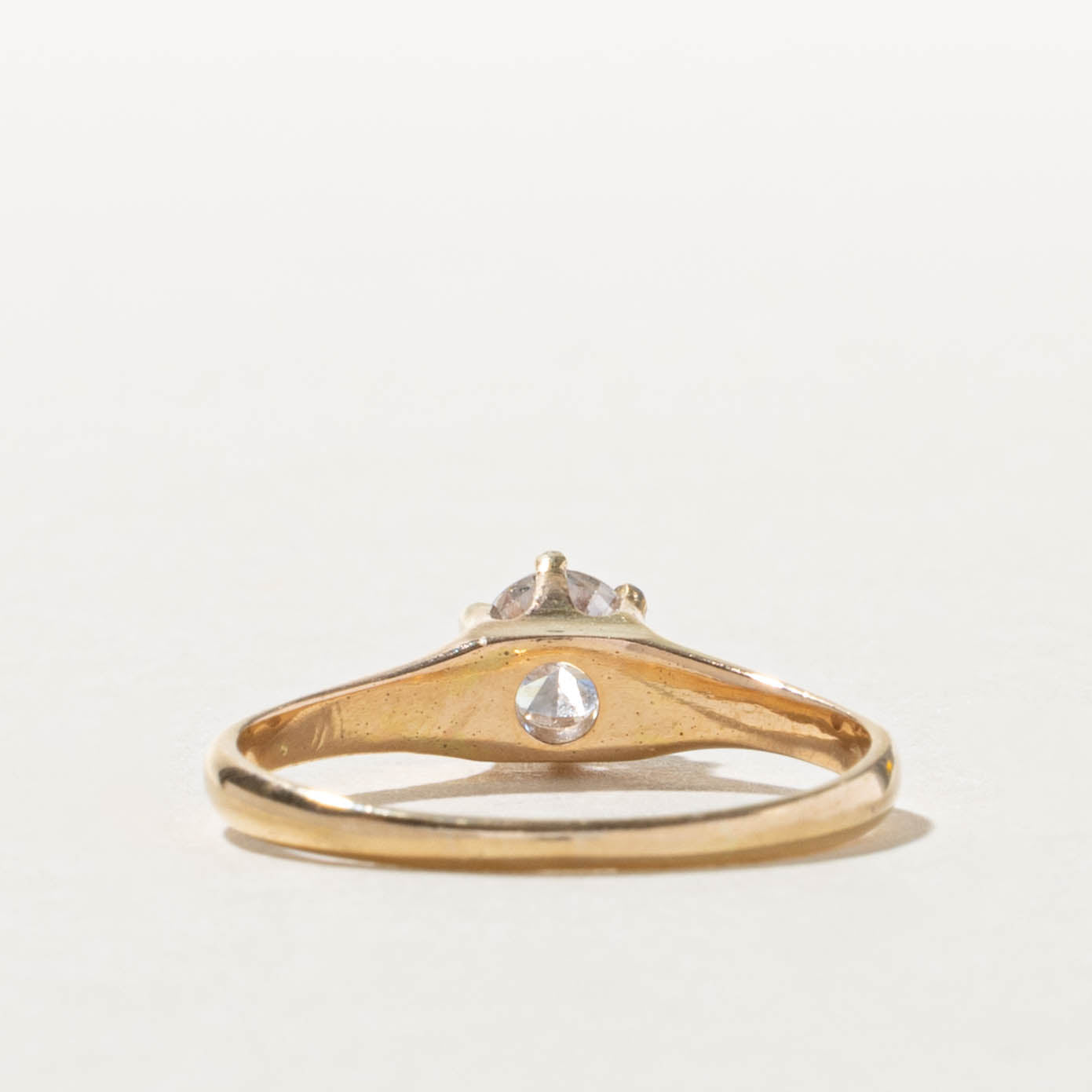14k Solitaire Six Prong Diamond Ring | 0.44ct SI1/SI2 G/H | SZ 8