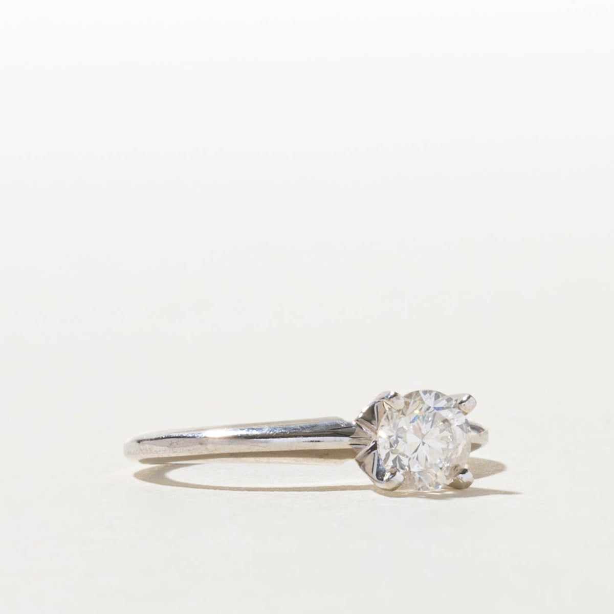 14k Solitaire High Set Diamond Ring | 0.45ct I2 I/J | SZ 4