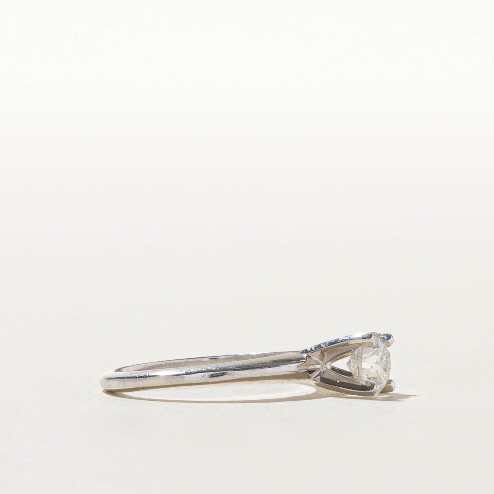 14k Solitaire High Set Diamond Ring | 0.45ct I2 I/J | SZ 4