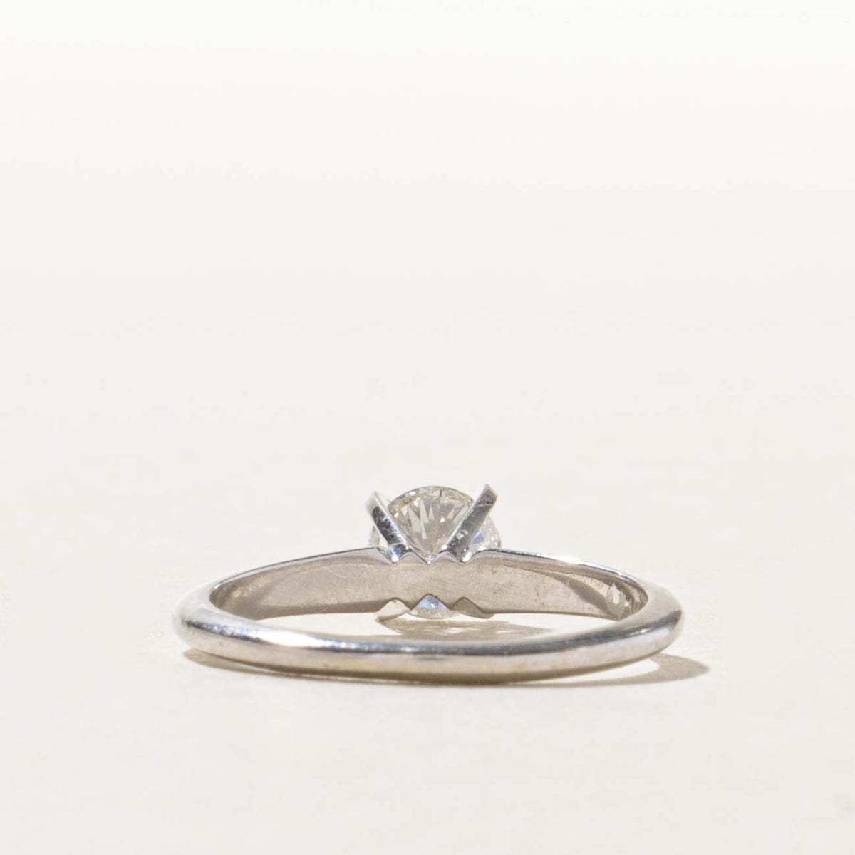 14k Solitaire High Set Diamond Ring | 0.45ct I2 I/J | SZ 4