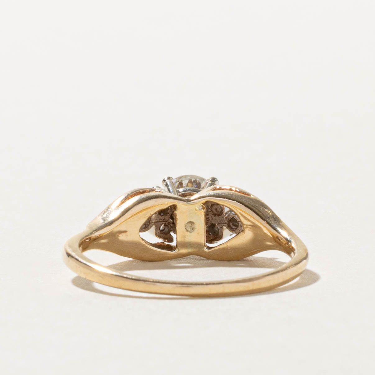 14k Diamond Cluster Accented Ring | 0.44ct SI1 I/J, 0.09ctw | SZ 5.5