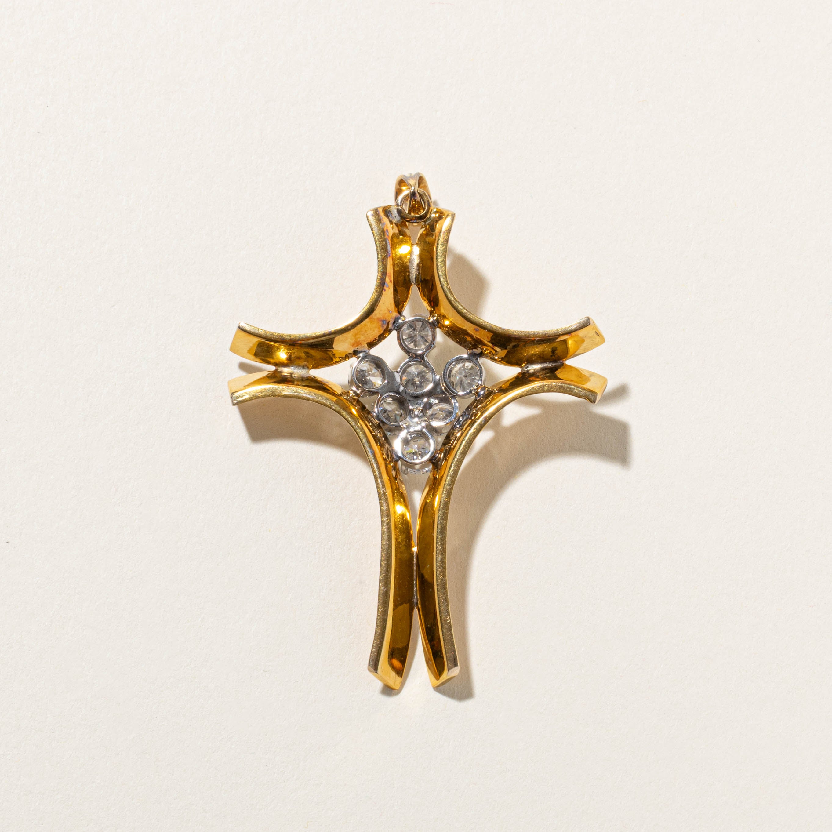 Diamond Cluster Cross Pendant | 1.96ctw