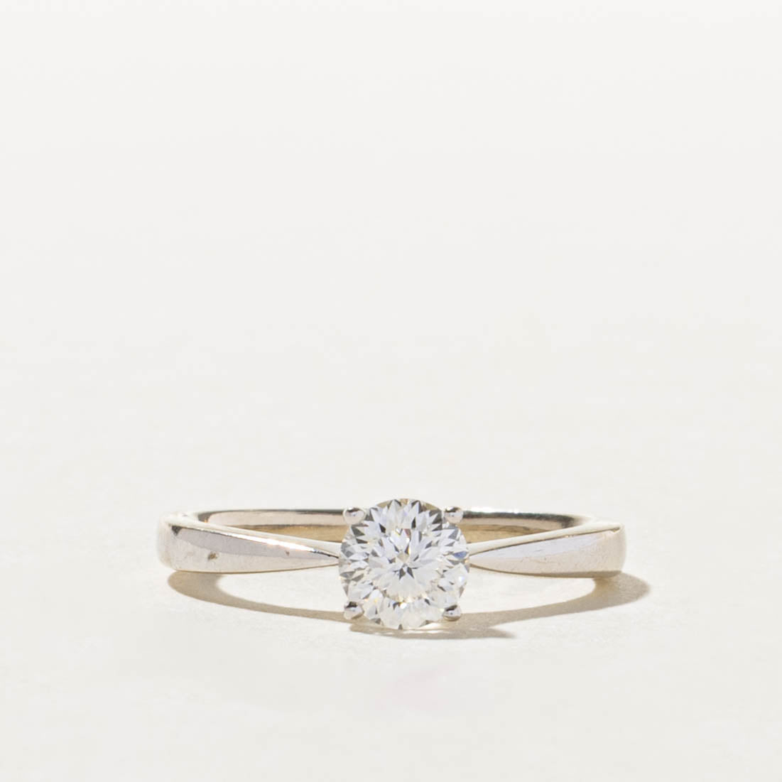 14k Solitaire Diamond Reverse Tapered Ring | 0.50ct SI1 H/I | SZ 4.75