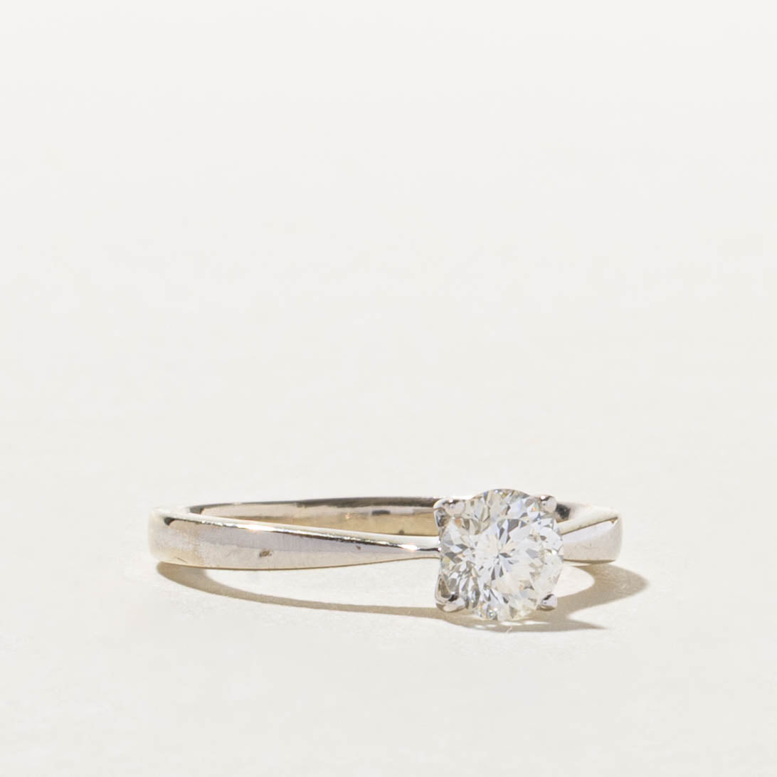 14k Solitaire Diamond Reverse Tapered Ring | 0.50ct SI1 H/I | SZ 4.75