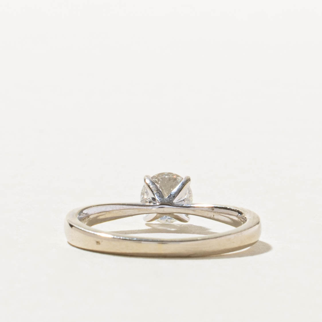 14k Solitaire Diamond Reverse Tapered Ring | 0.50ct SI1 H/I | SZ 4.75