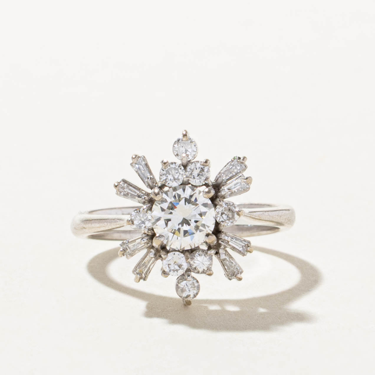14k Diamond Floral Cluster Ring | 0.48ct VS2/SI1 H, 0.36ctw | SZ 4.75
