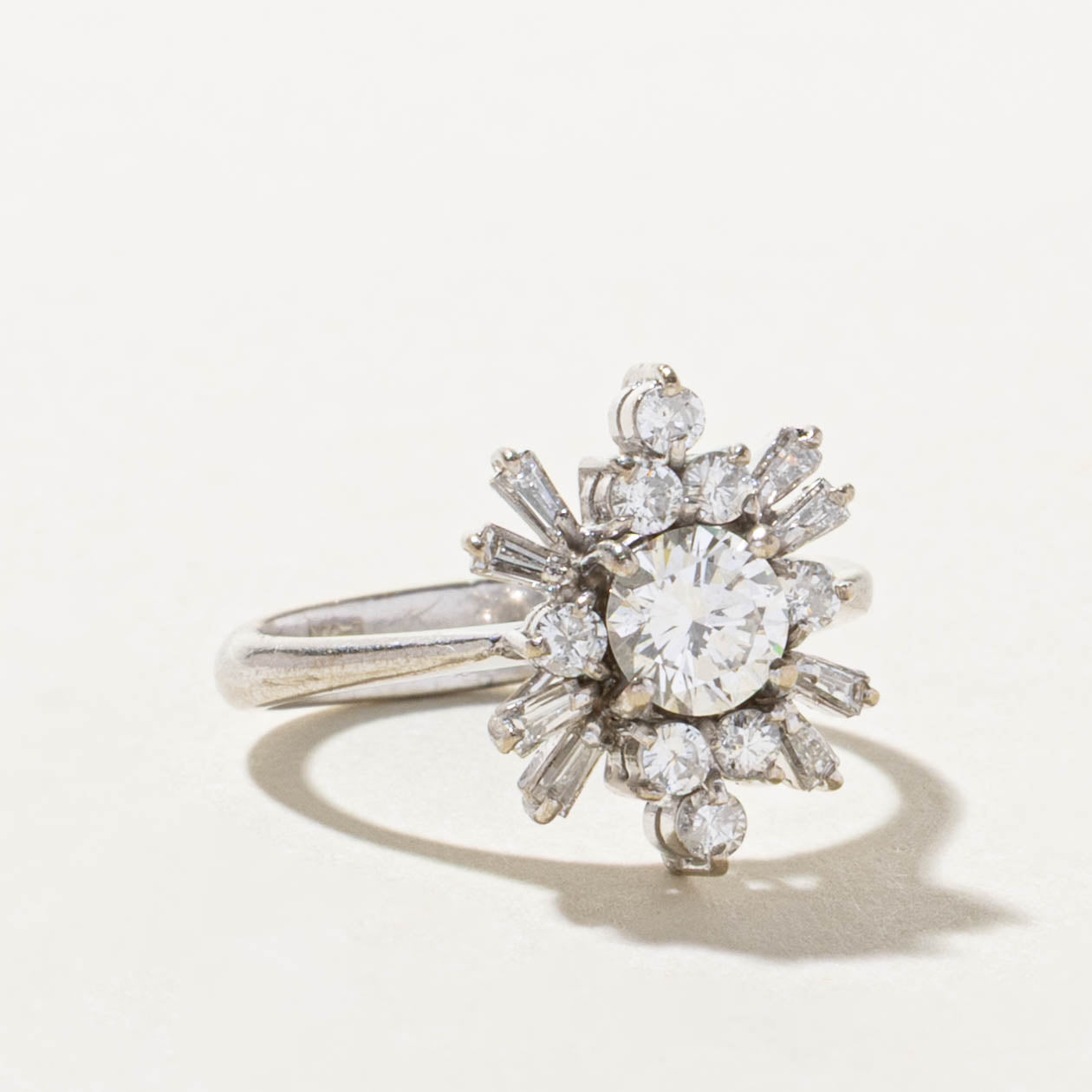 14k Diamond Floral Cluster Ring | 0.48ct VS2/SI1 H, 0.36ctw | SZ 4.75