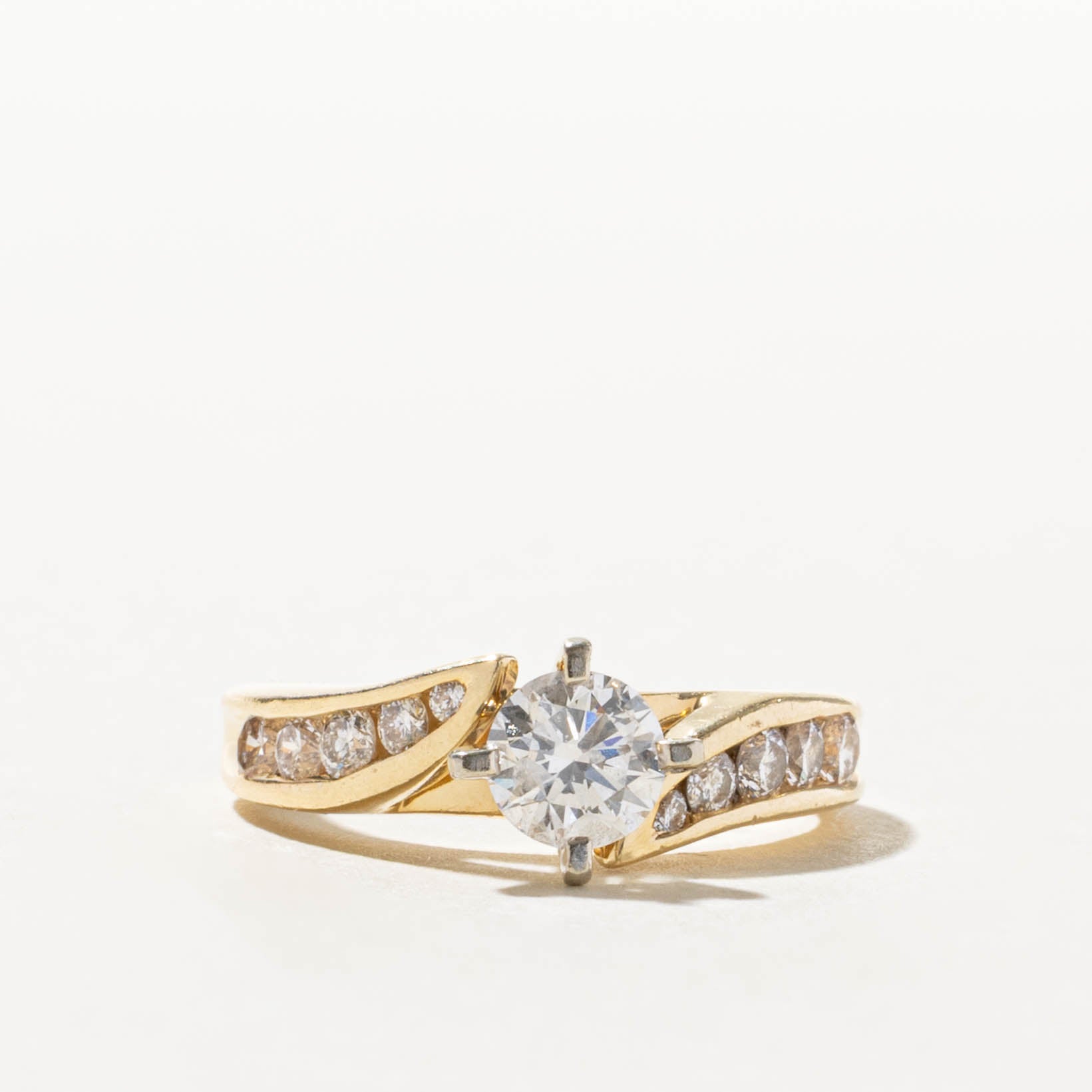 14k Diamond Channel Set Accented Ring | 0.55ct I1/I2 G/H, 0.32ctw | SZ 5