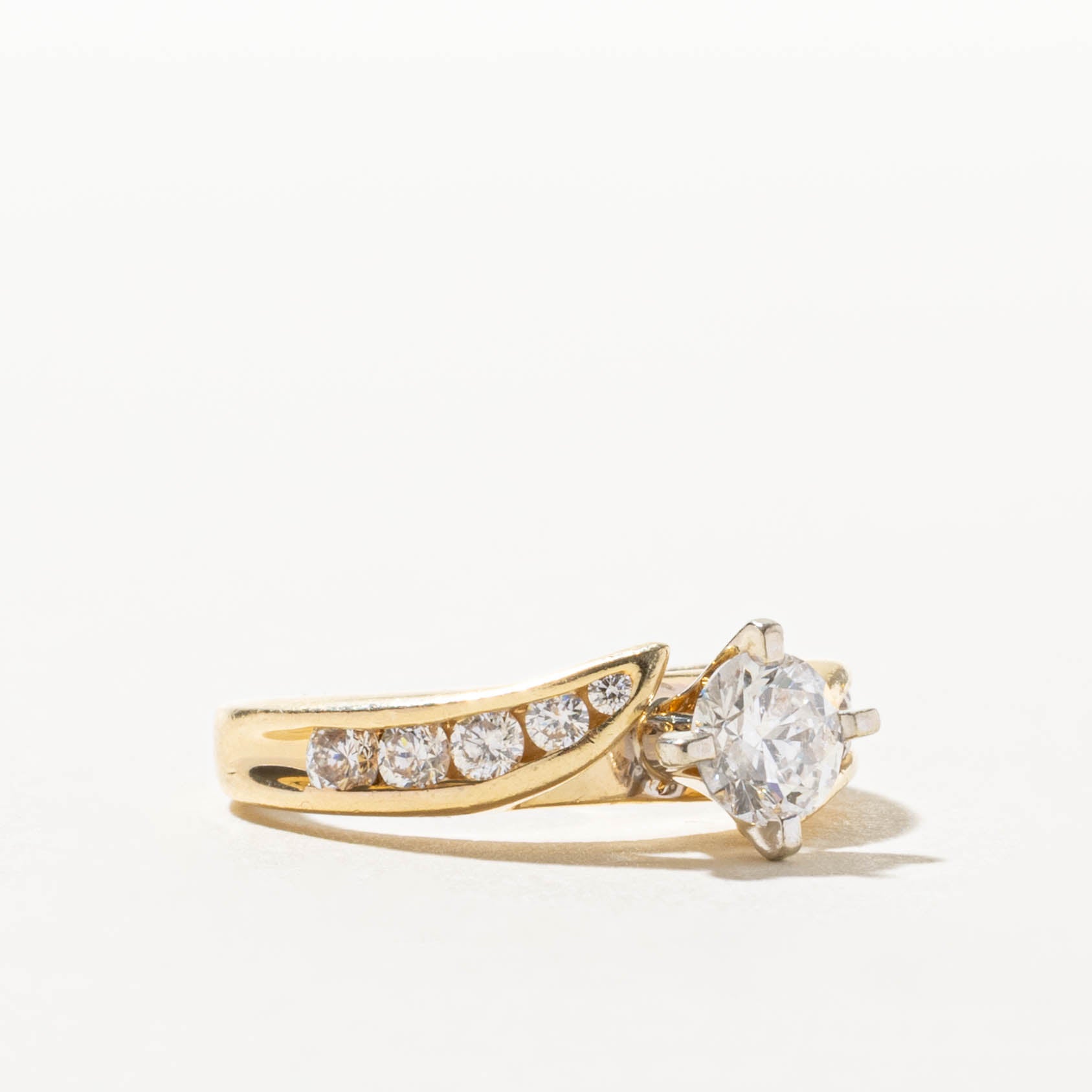 14k Diamond Channel Set Accented Ring | 0.55ct I1/I2 G/H, 0.32ctw | SZ 5