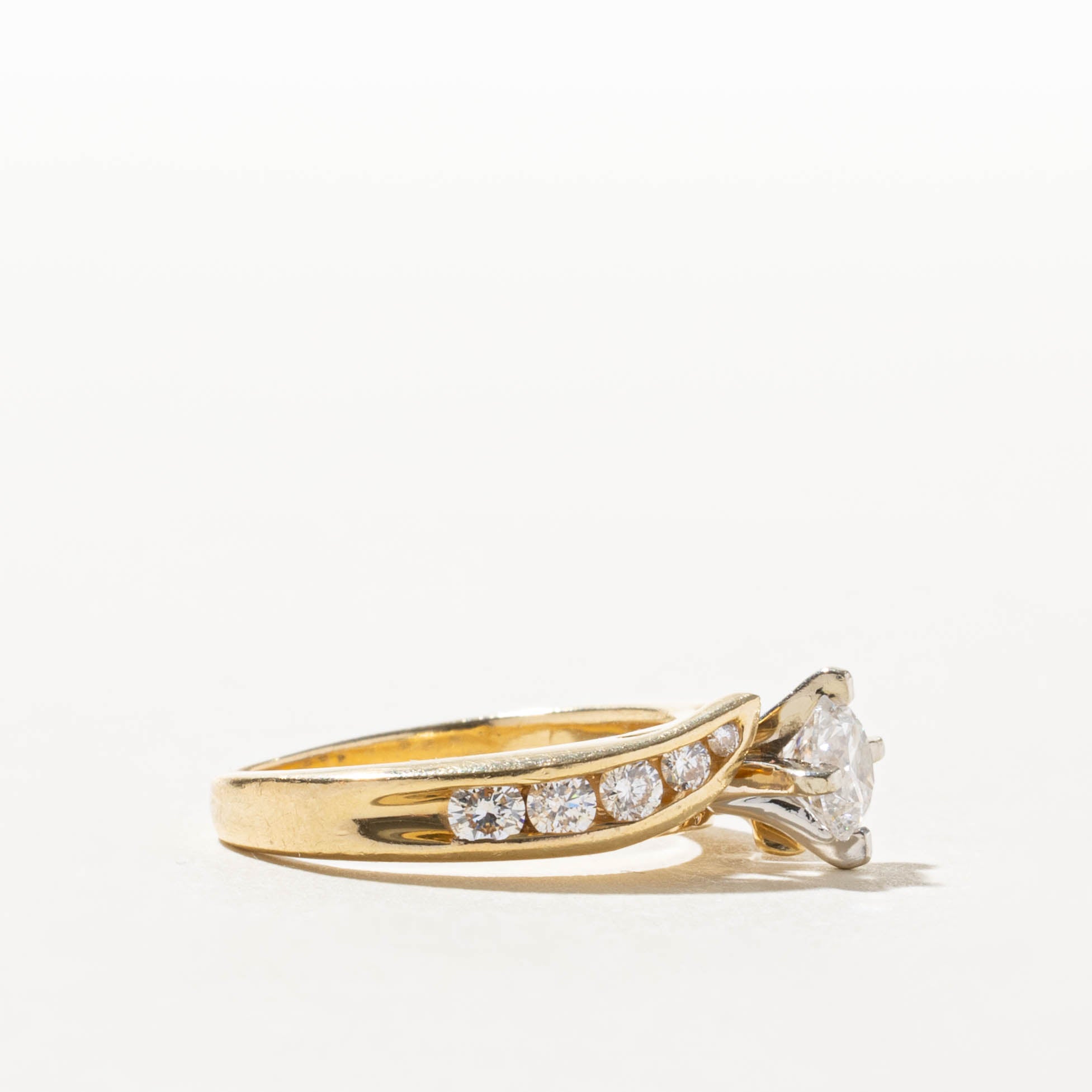 14k Diamond Channel Set Accented Ring | 0.55ct I1/I2 G/H, 0.32ctw | SZ 5