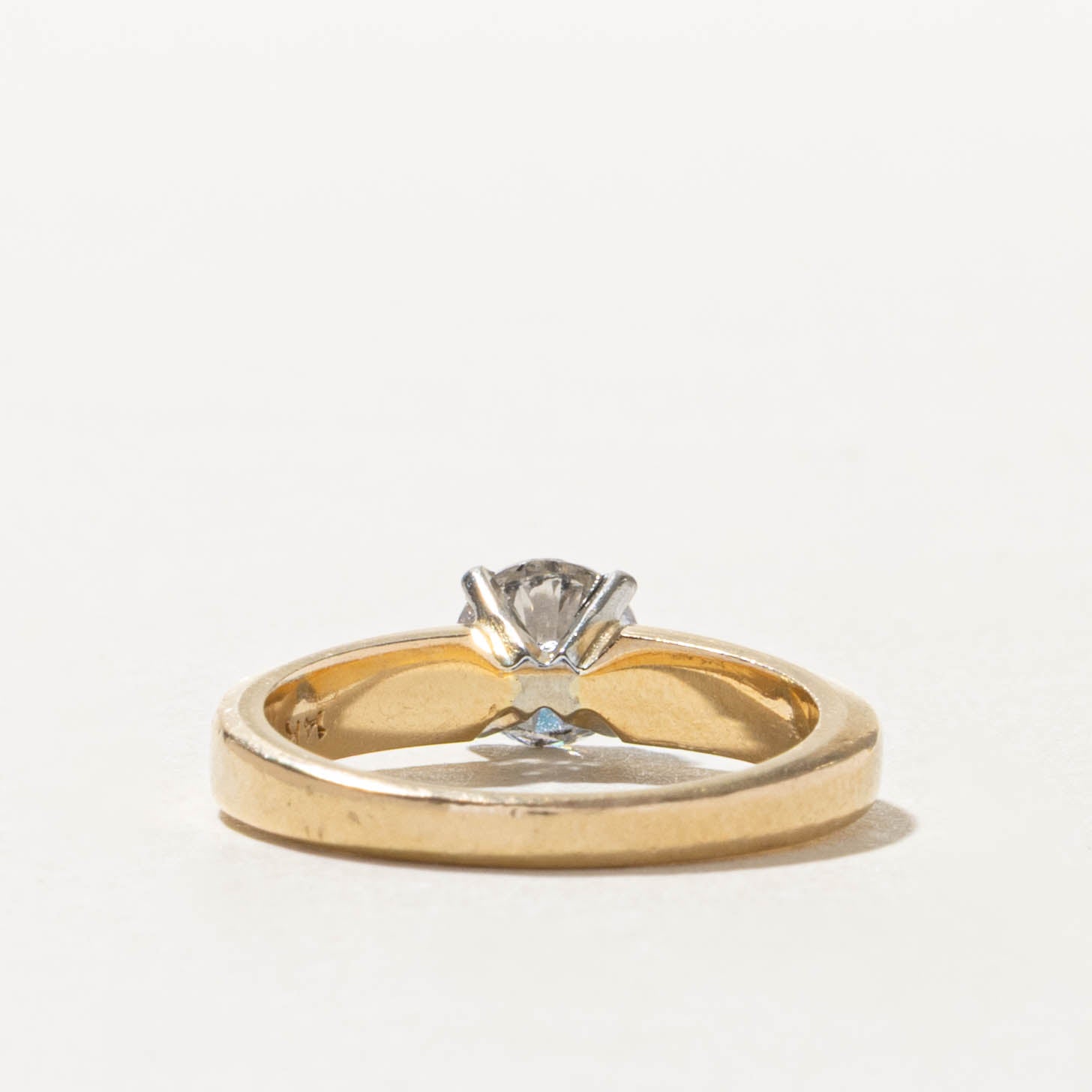 14k Round Brilliant Cut Solitaire Diamond Ring | 0.82ct I1/I2 I | SZ 6.75