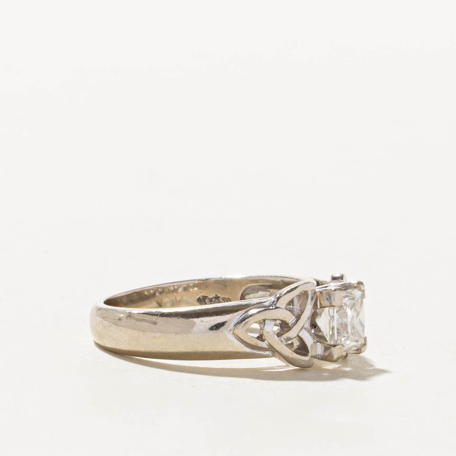 14k Princess Cut Diamond Celtic Ring | 0.60ct SI1 I | SZ 5.75