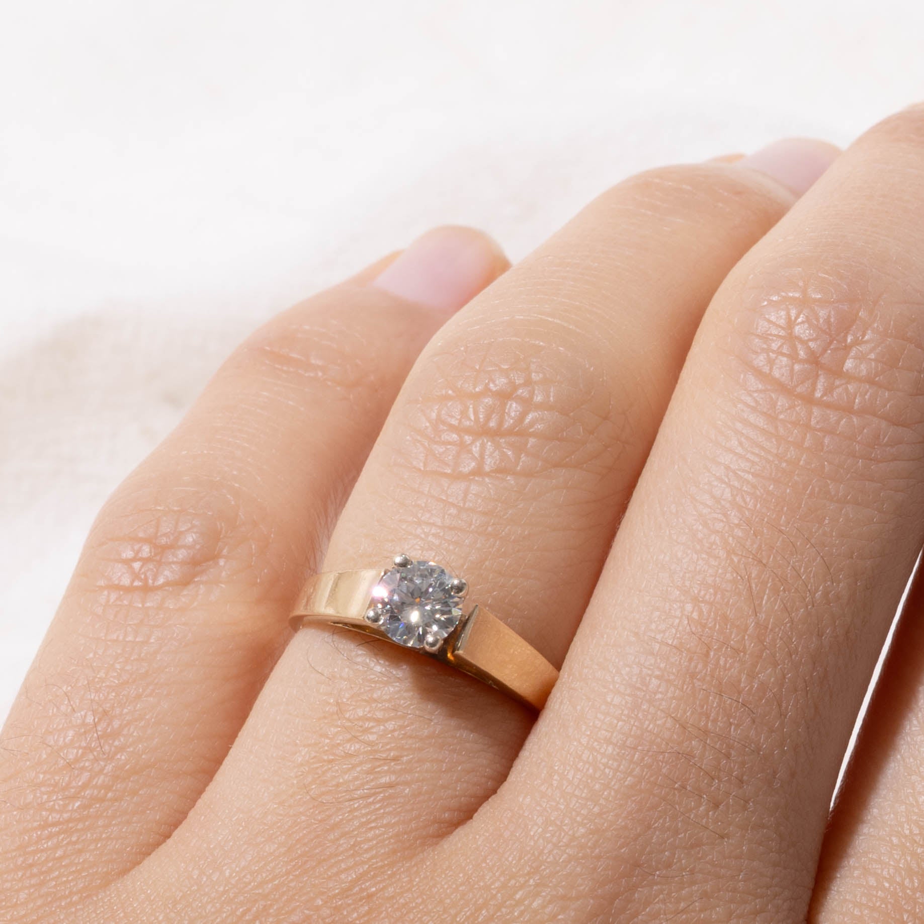 14k Solitaire Diamond Ring | 0.54ct SI1 H/I | SZ 5.25