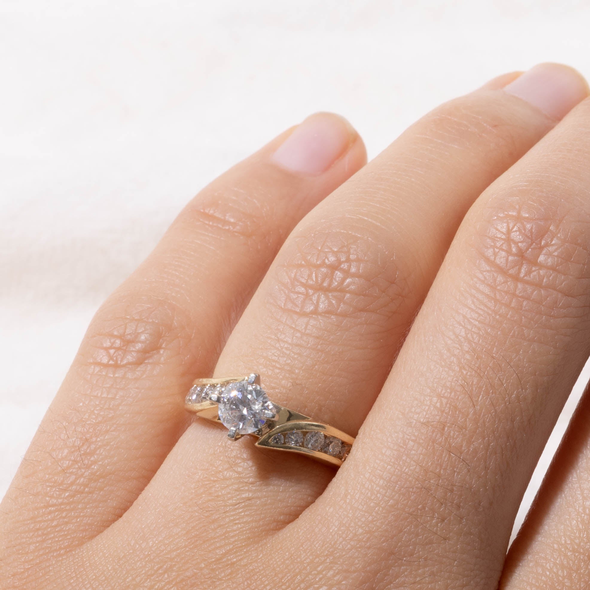 14k Diamond Channel Set Accented Ring | 0.55ct I1/I2 G/H, 0.32ctw | SZ 5