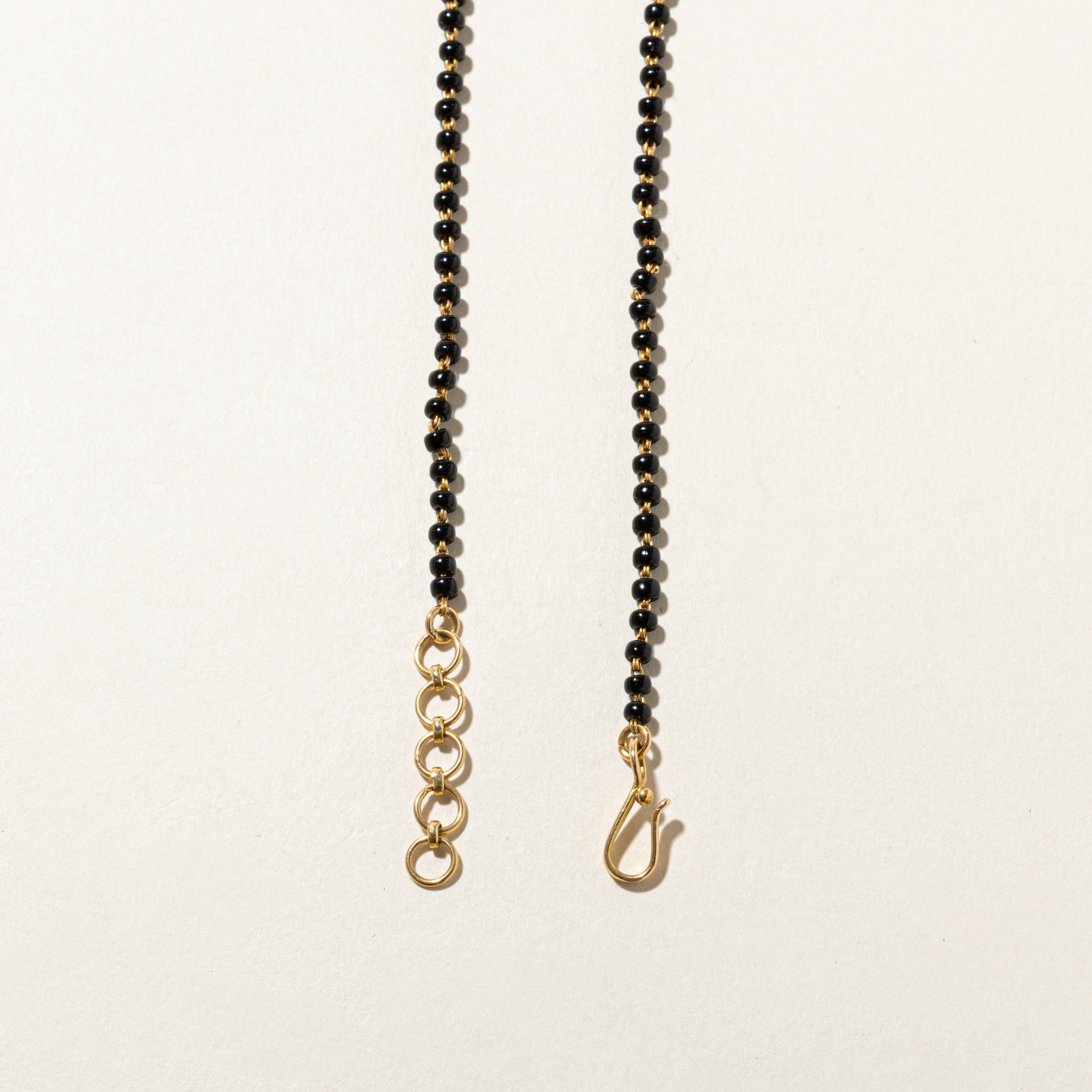 18k Diamond & Onyx Bead Necklace | 0.7ctw, 10ctw | 17"