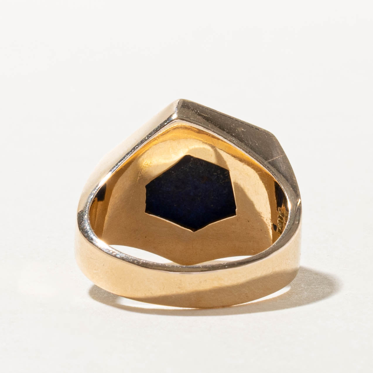 14k Dyed Howlite Inlay Geometric Ring | 2.5ct | SZ 7.75