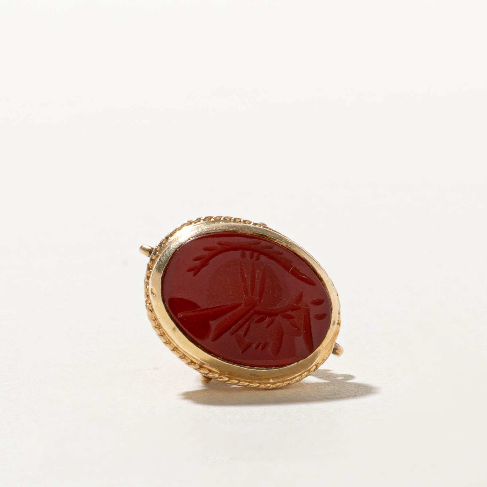 14k Carnelian Itaglio Seal Fob