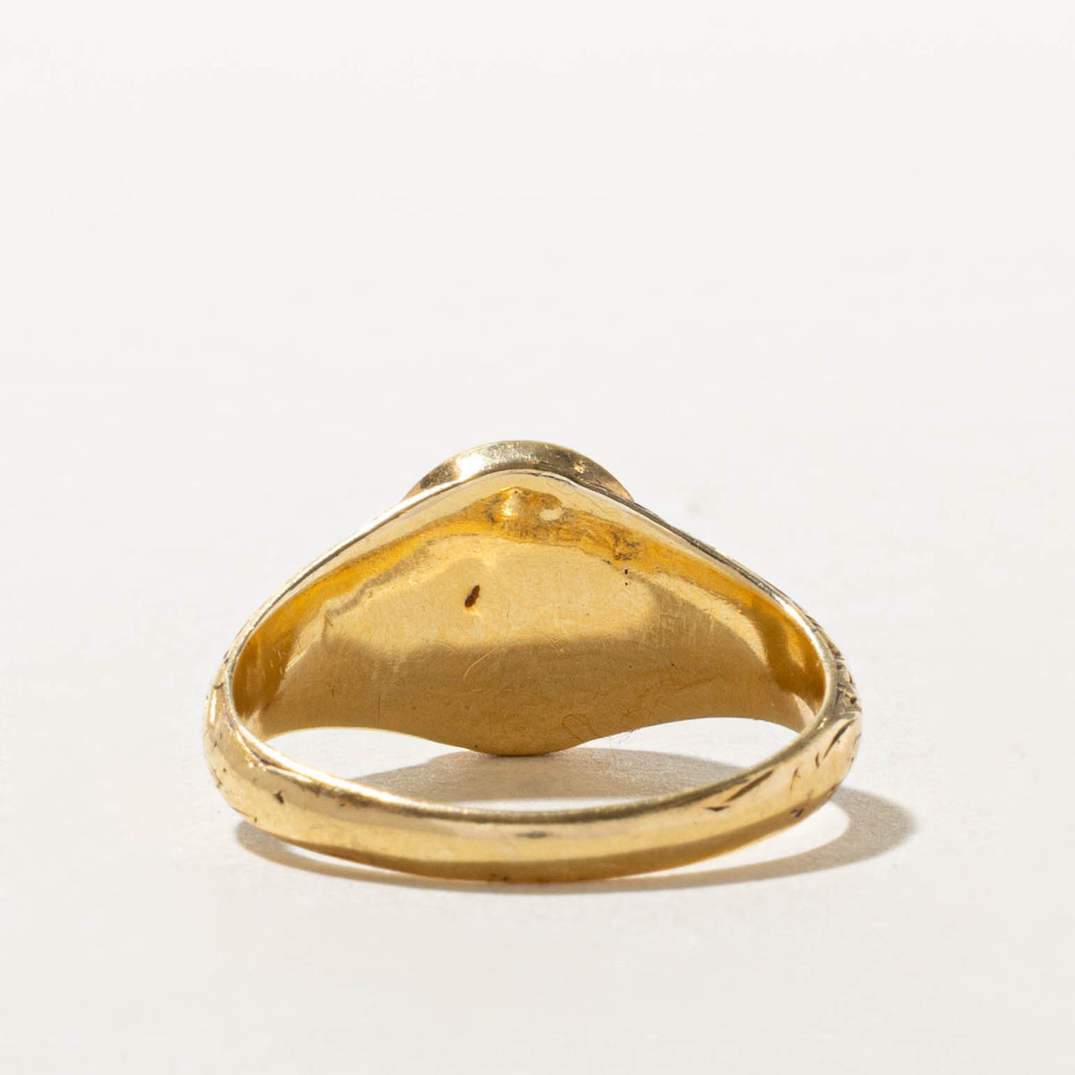 1839 London Onyx Flower Mourning Ring | 1.2ct | SZ 8.75