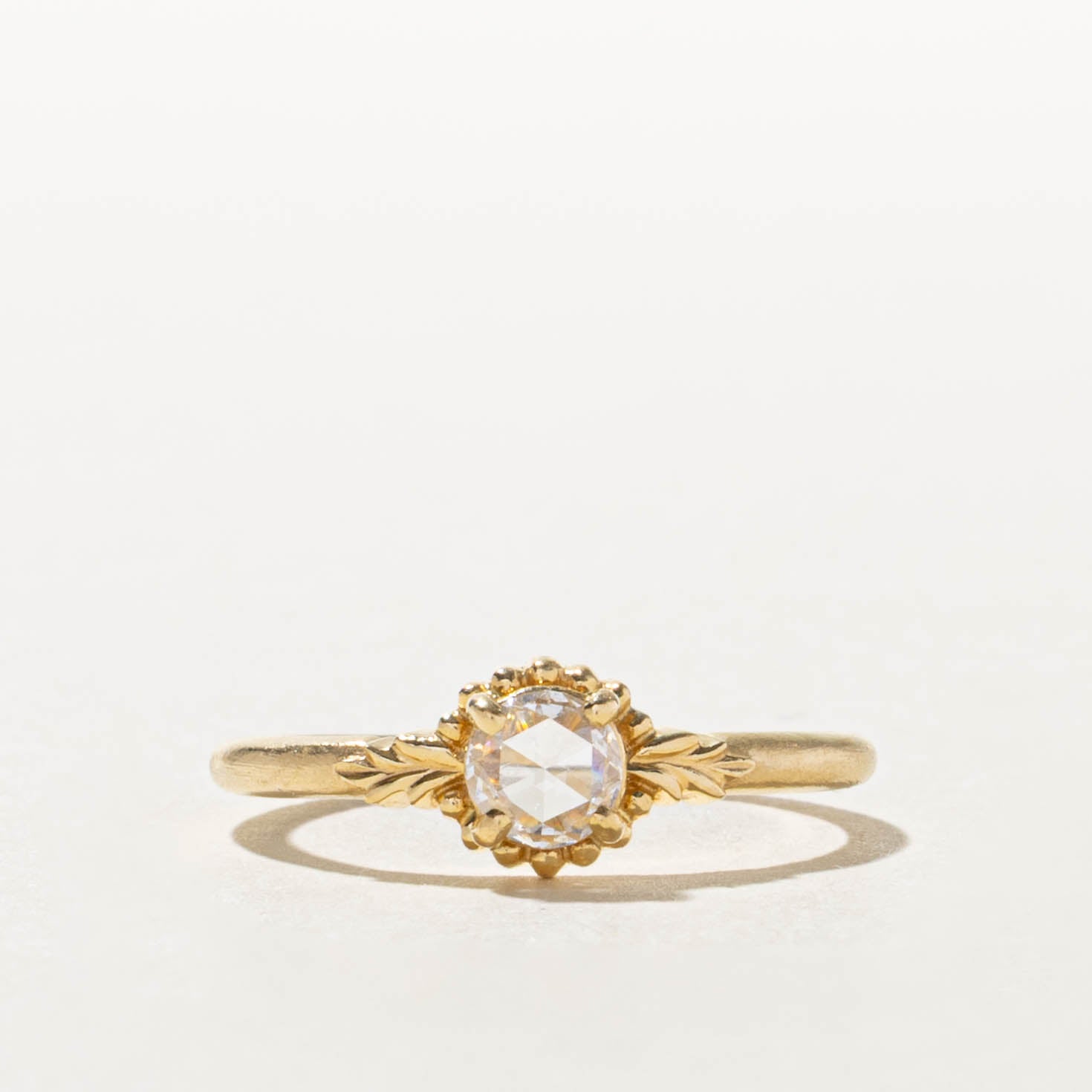 Solitaire Rose Cut Diamond Ring | 0.32ct I1 H/I | SZ 6.25