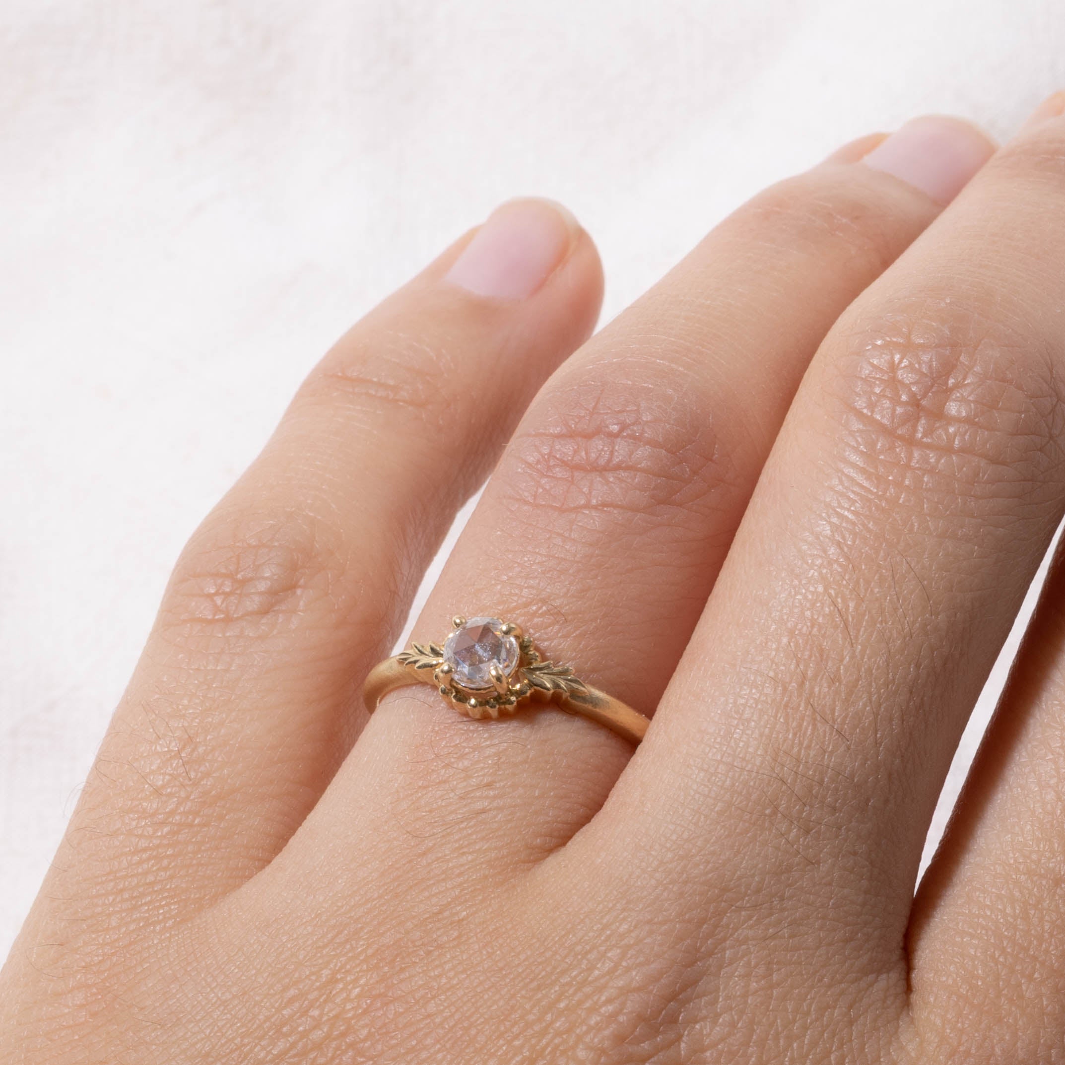 Solitaire Rose Cut Diamond Ring | 0.32ct I1 H/I | SZ 6.25