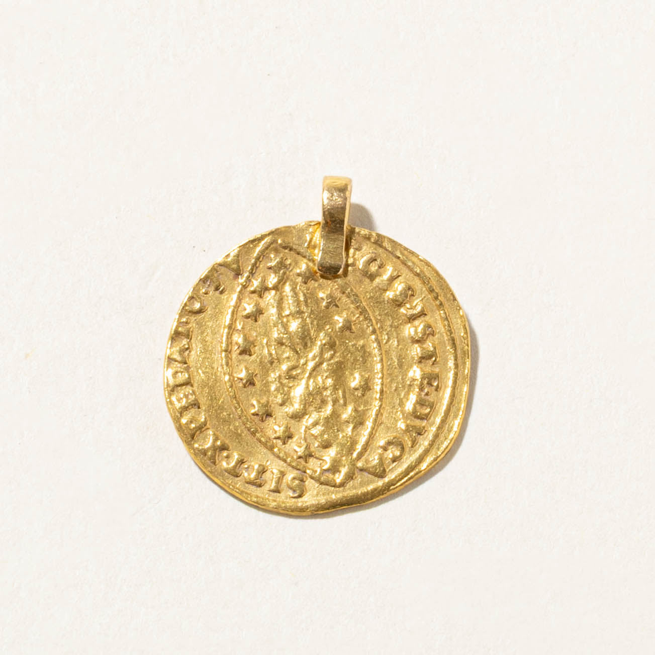 1700s Venetian 24k Gold Zecchino Coin Pendant