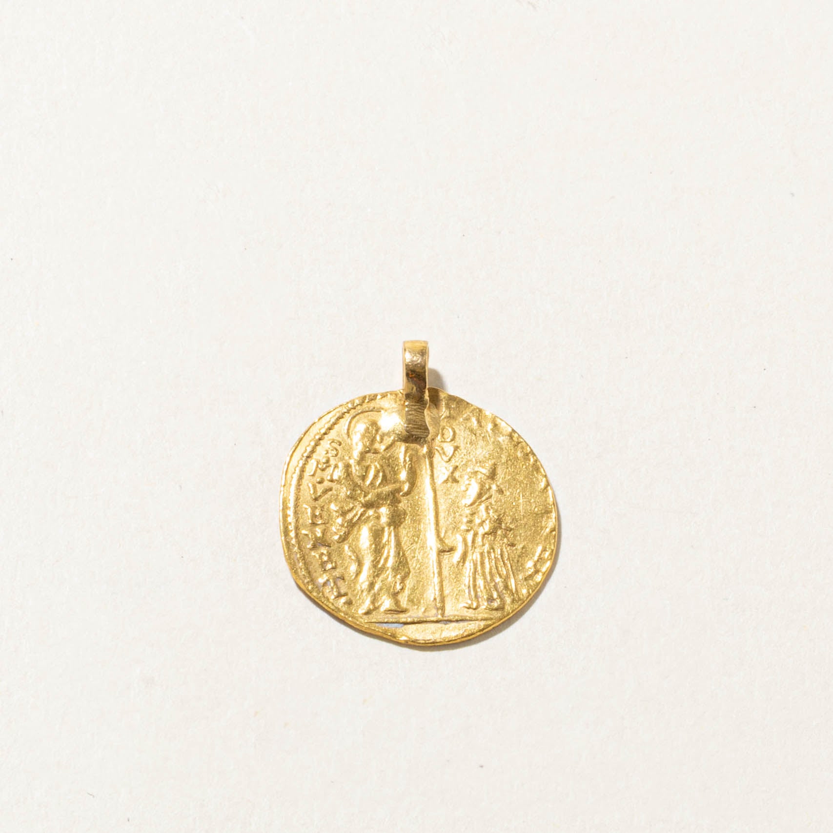 1700s Venetian 24k Gold Zecchino Coin Pendant