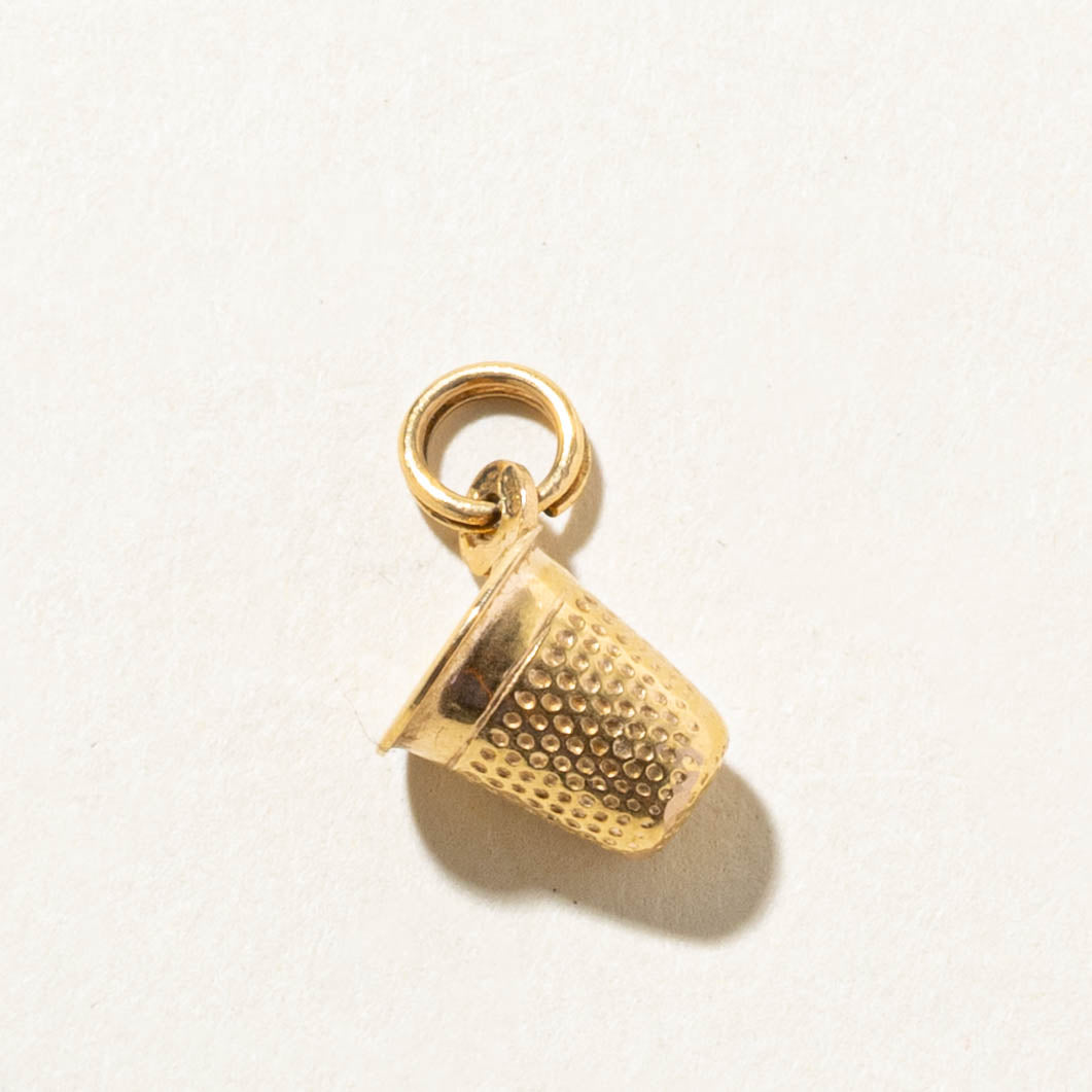 18k Thimble Charm