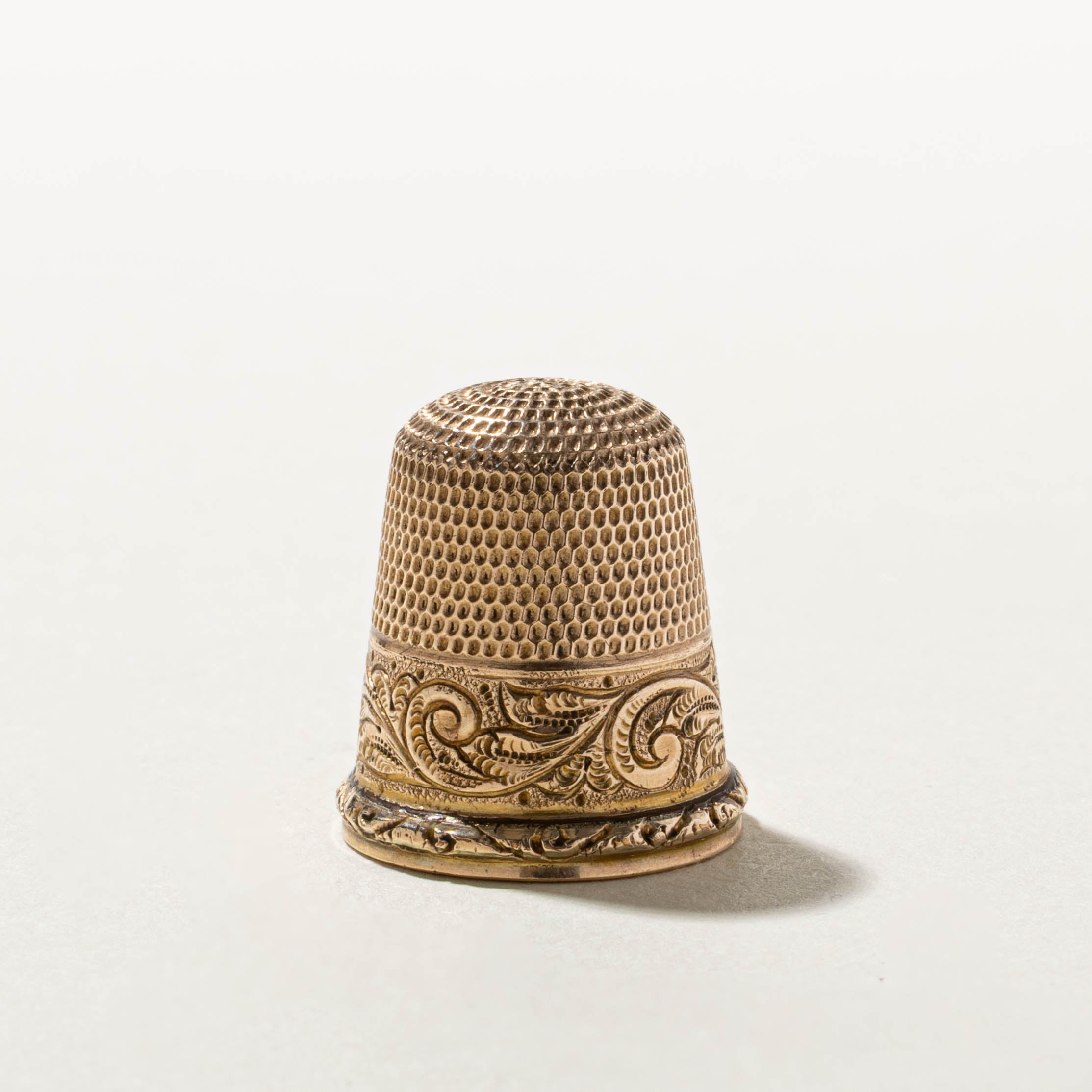 8k Yellow Gold Scrollwork Thimble