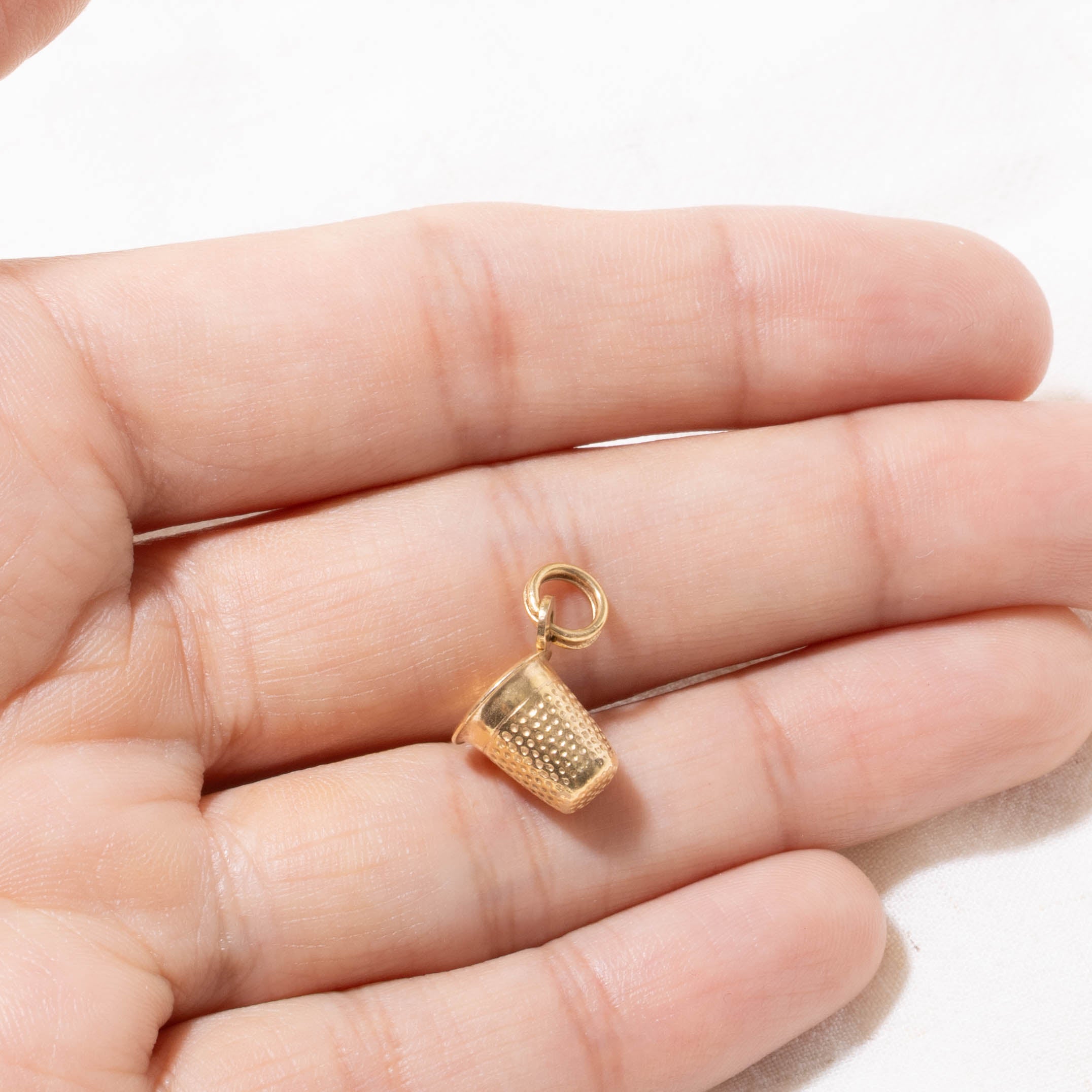 18k Thimble Charm