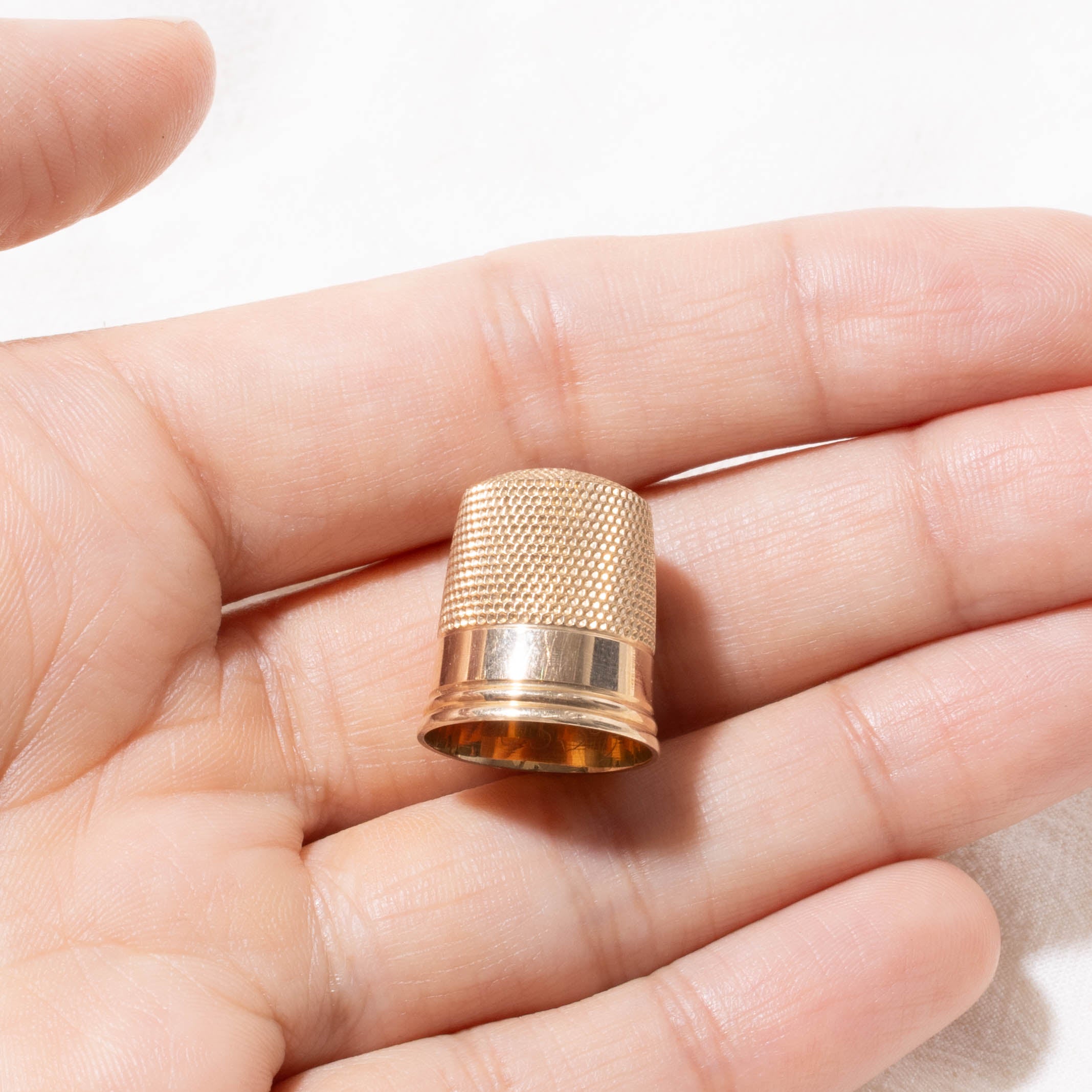 10k Yellow Gold Grooved Thimble
