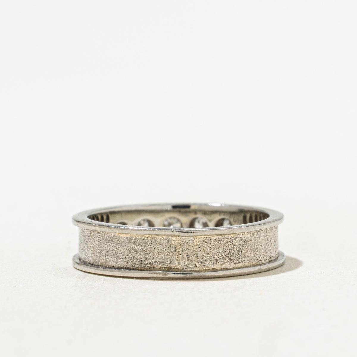'Cavelti' Five Stone Diamond Textured Band | 0.10ctw | 4.35mm | SZ 5