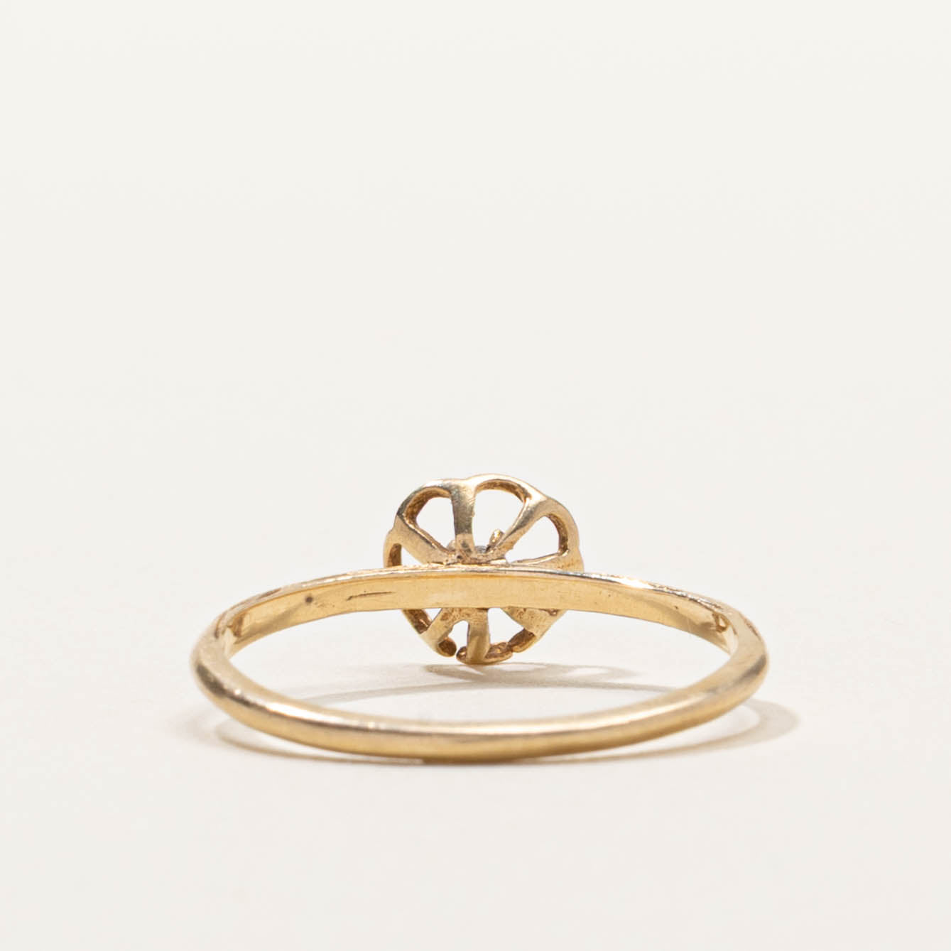 10k Diamond Openwork Cage Ring | SZ 4
