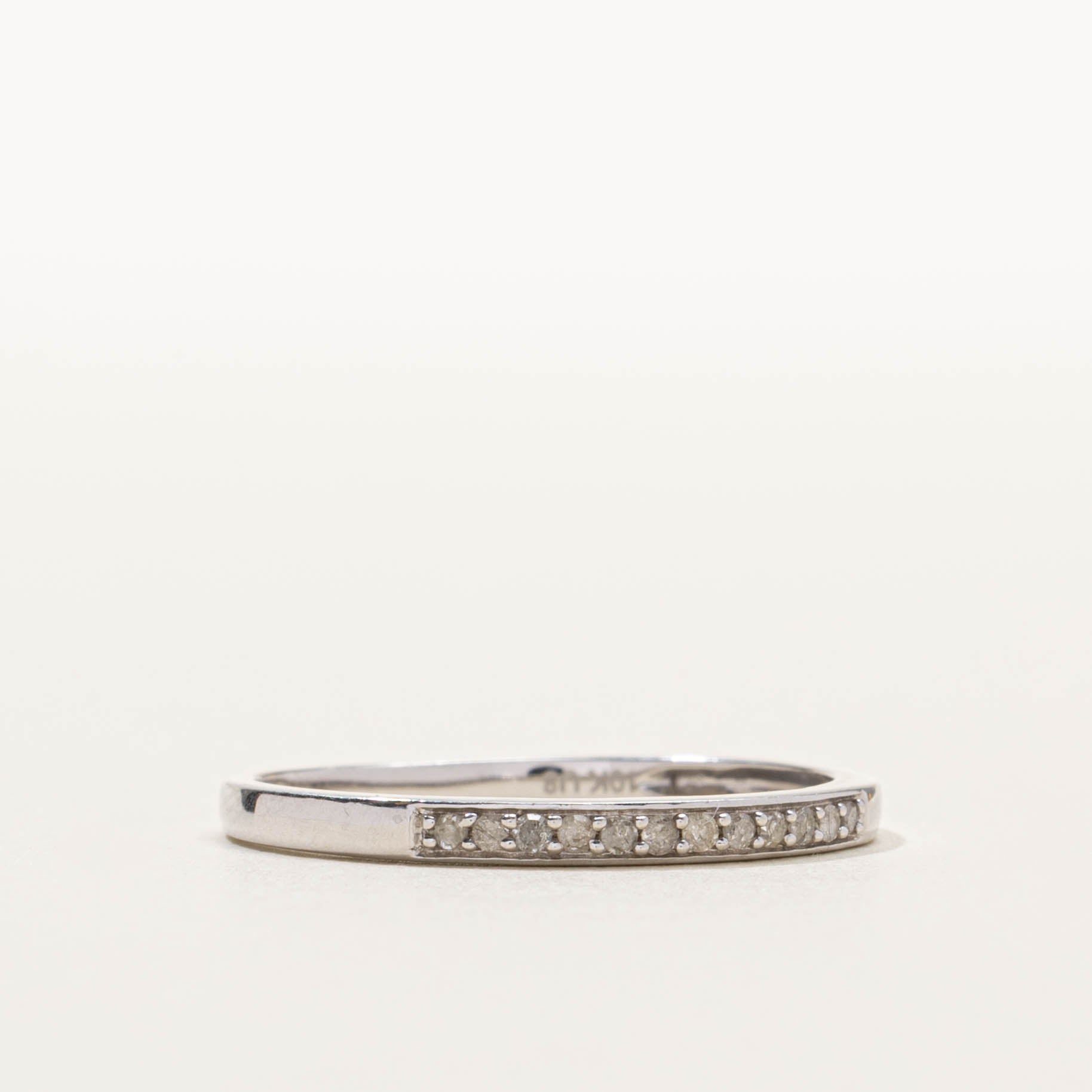 10k Semi-Eternity Diamond Thin Band | 2.00mm | SZ 8.25