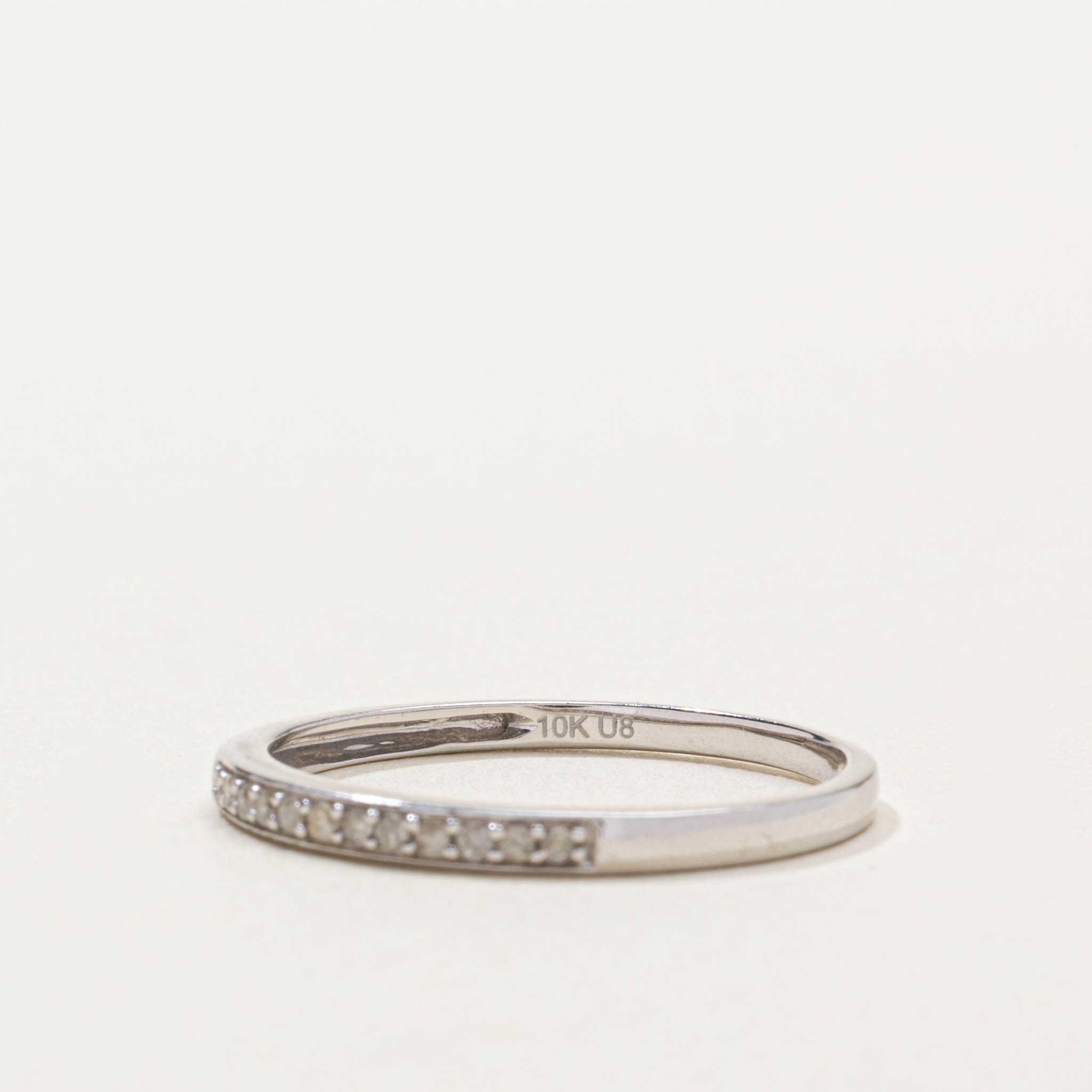 10k Semi-Eternity Diamond Thin Band | 2.00mm | SZ 8.25