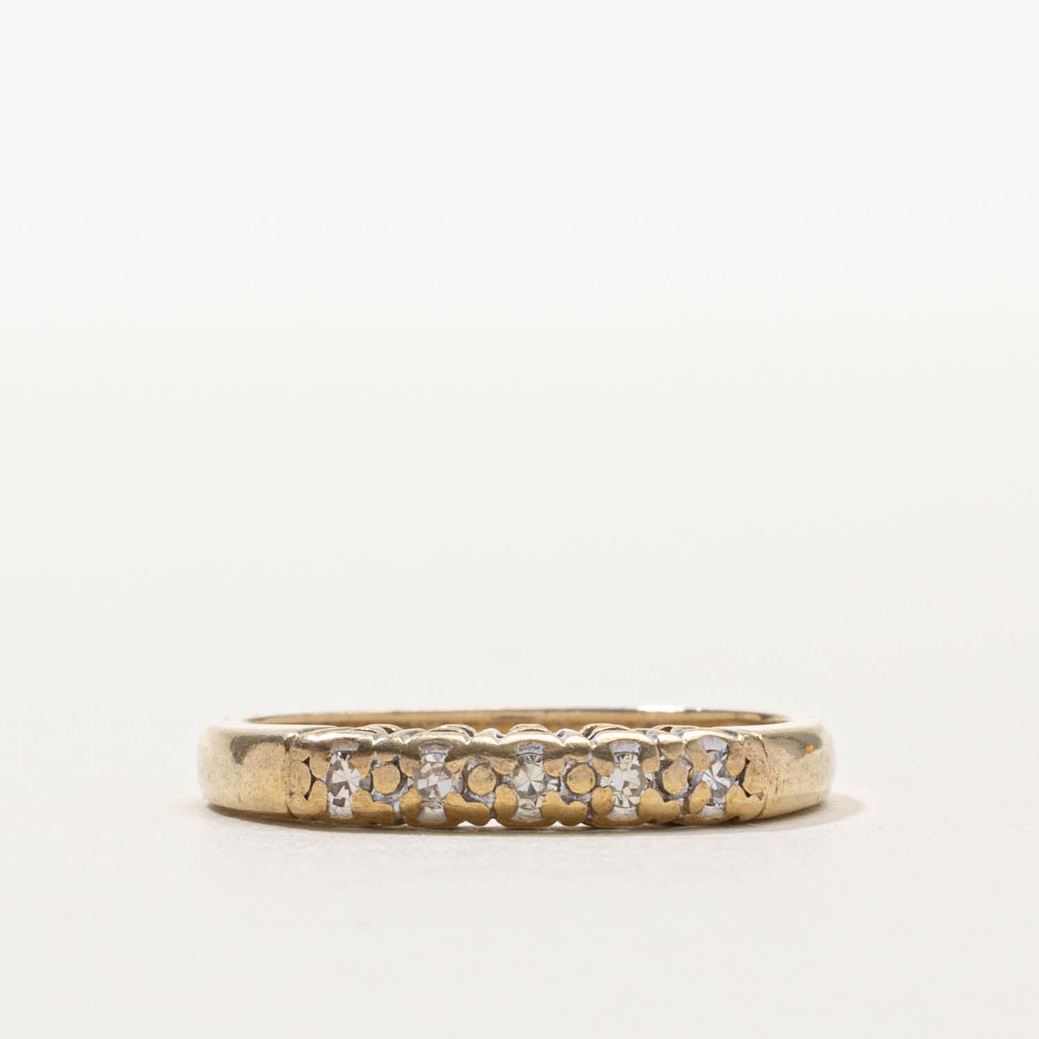 10k Five Stone Diamond Band | 3mm | SZ 6