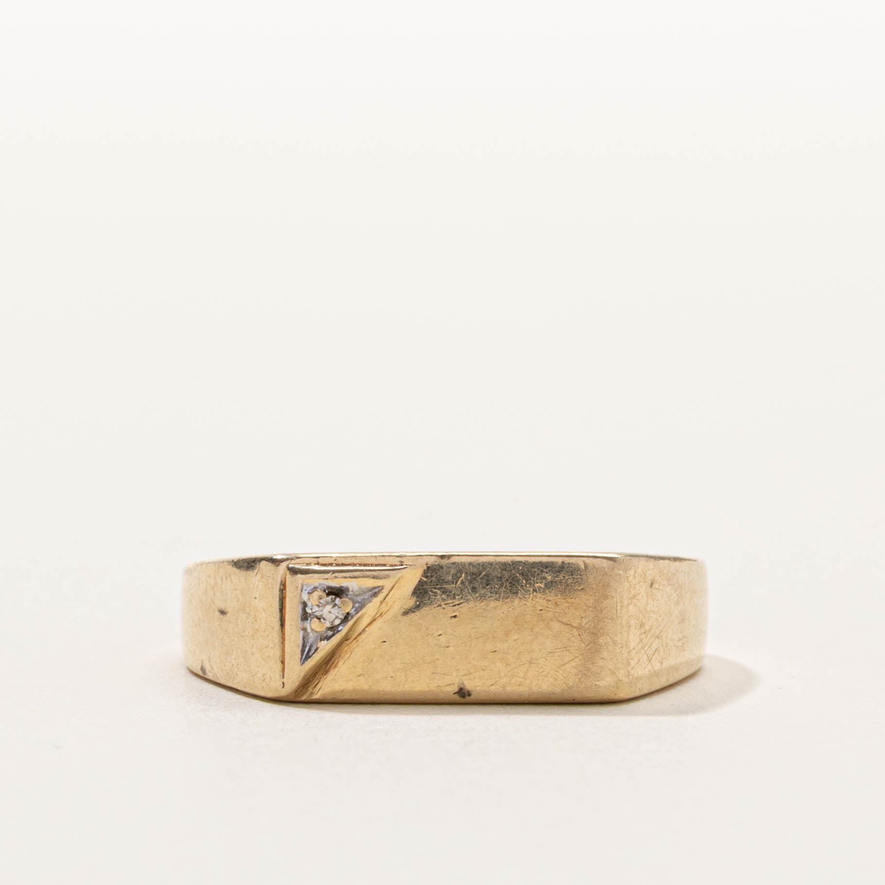 10k Diamond Rectangular Band | SZ 10.5
