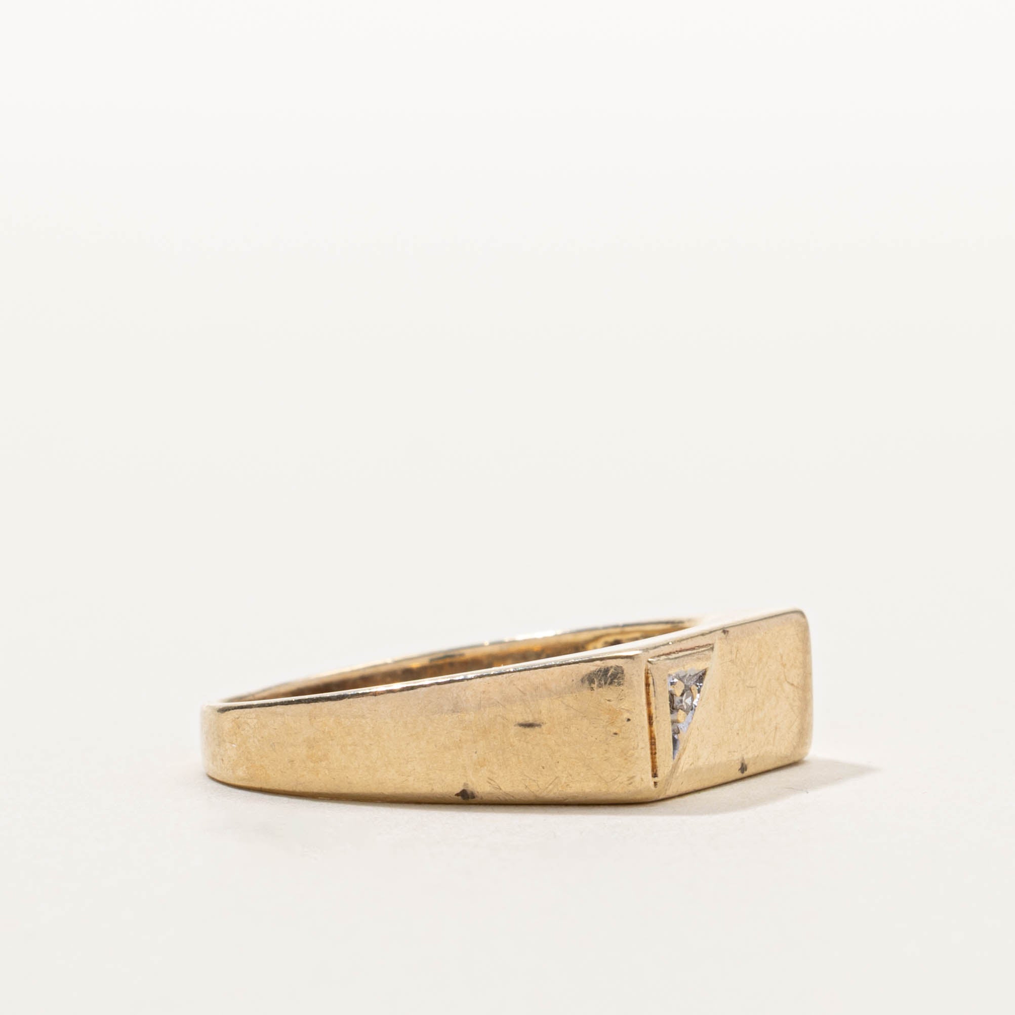10k Diamond Rectangular Band | SZ 10.5