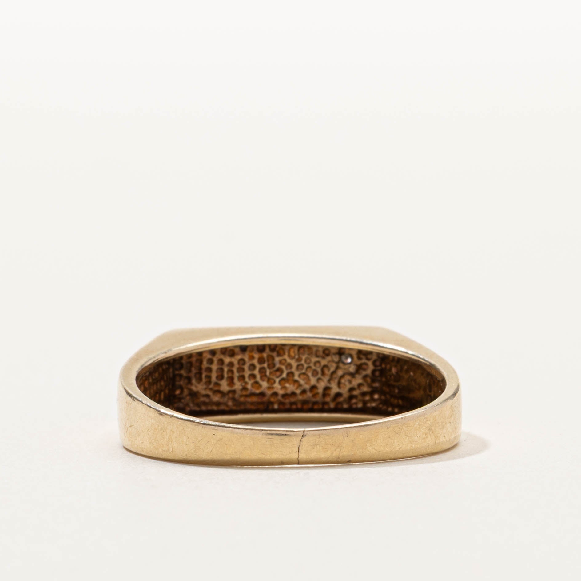 10k Diamond Rectangular Band | SZ 10.5