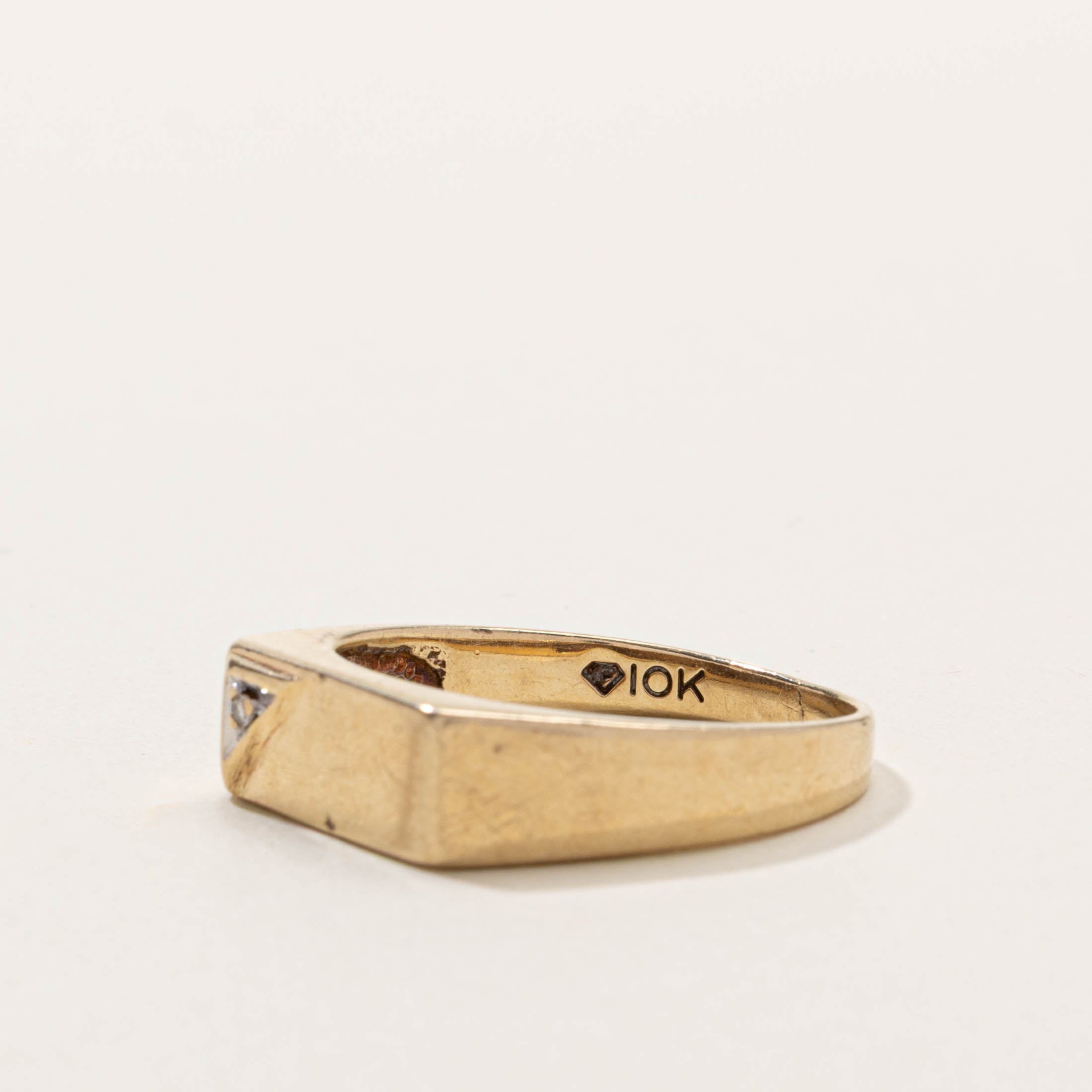10k Diamond Rectangular Band | SZ 10.5