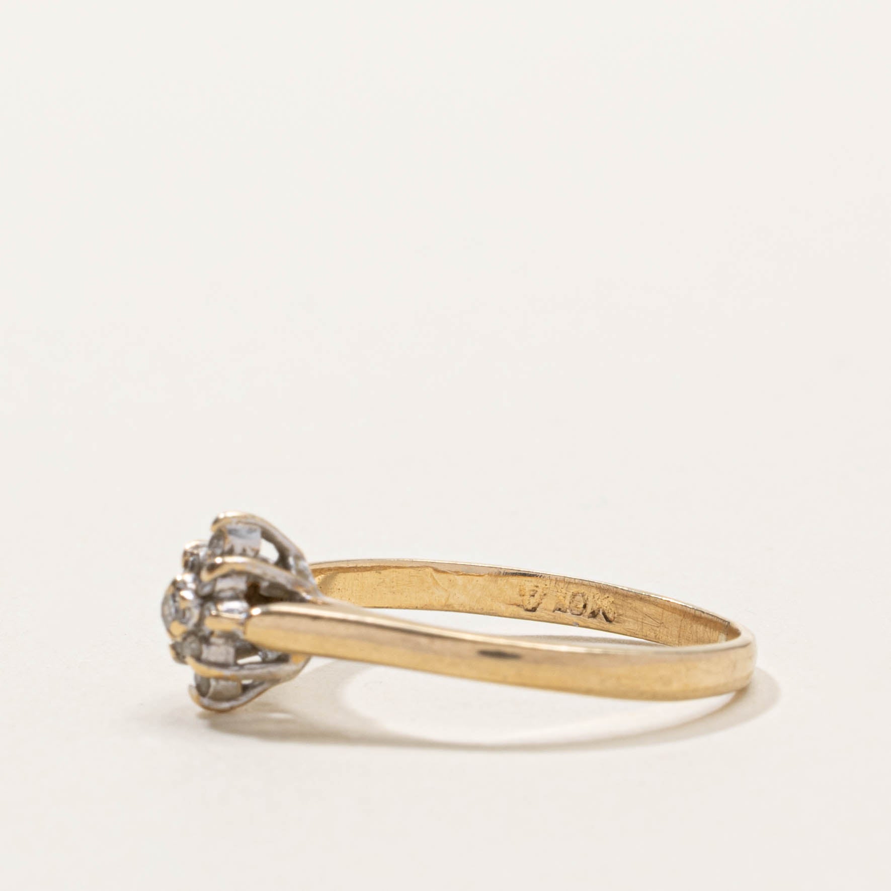 10k Diamond Petal Cluster Ring | SZ 6
