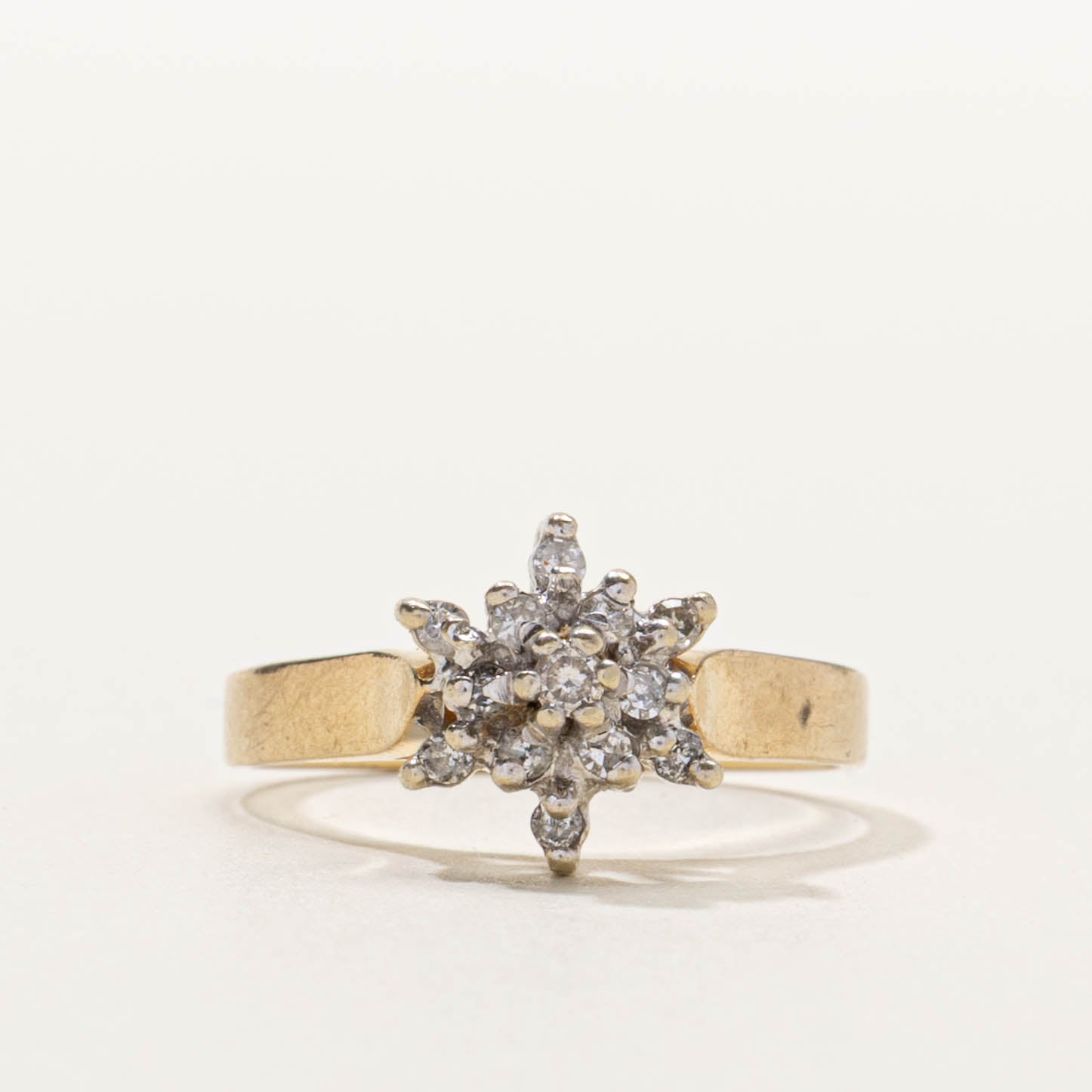 10k Diamond Petal Cluster Ring | SZ 5.25
