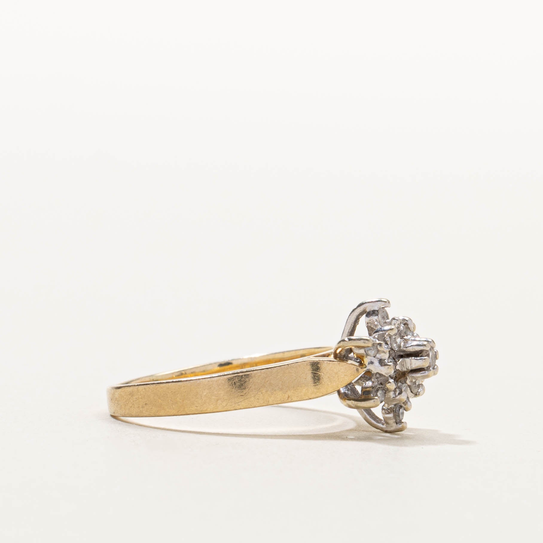 10k Diamond Petal Cluster Ring | SZ 5.25