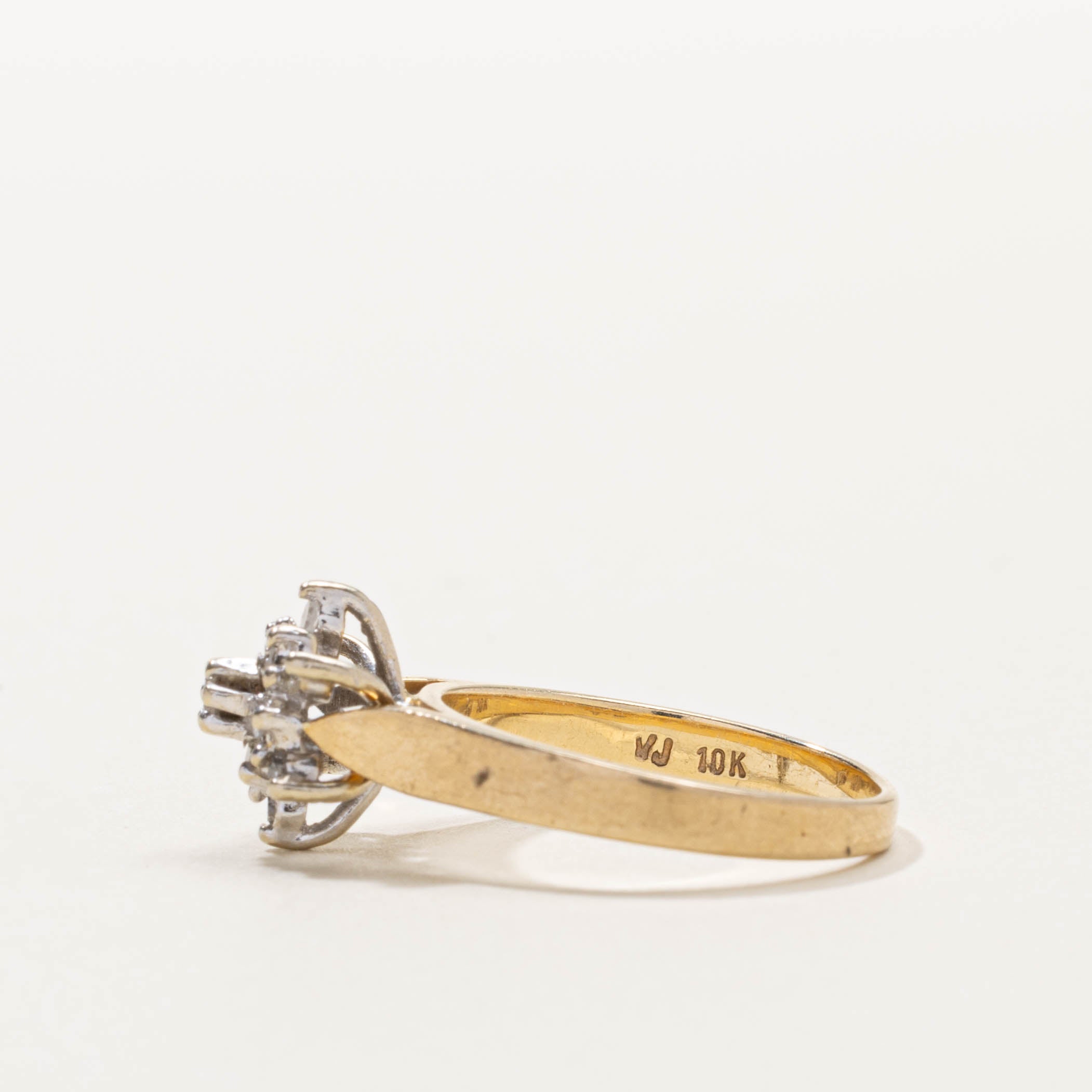 10k Diamond Petal Cluster Ring | SZ 5.25