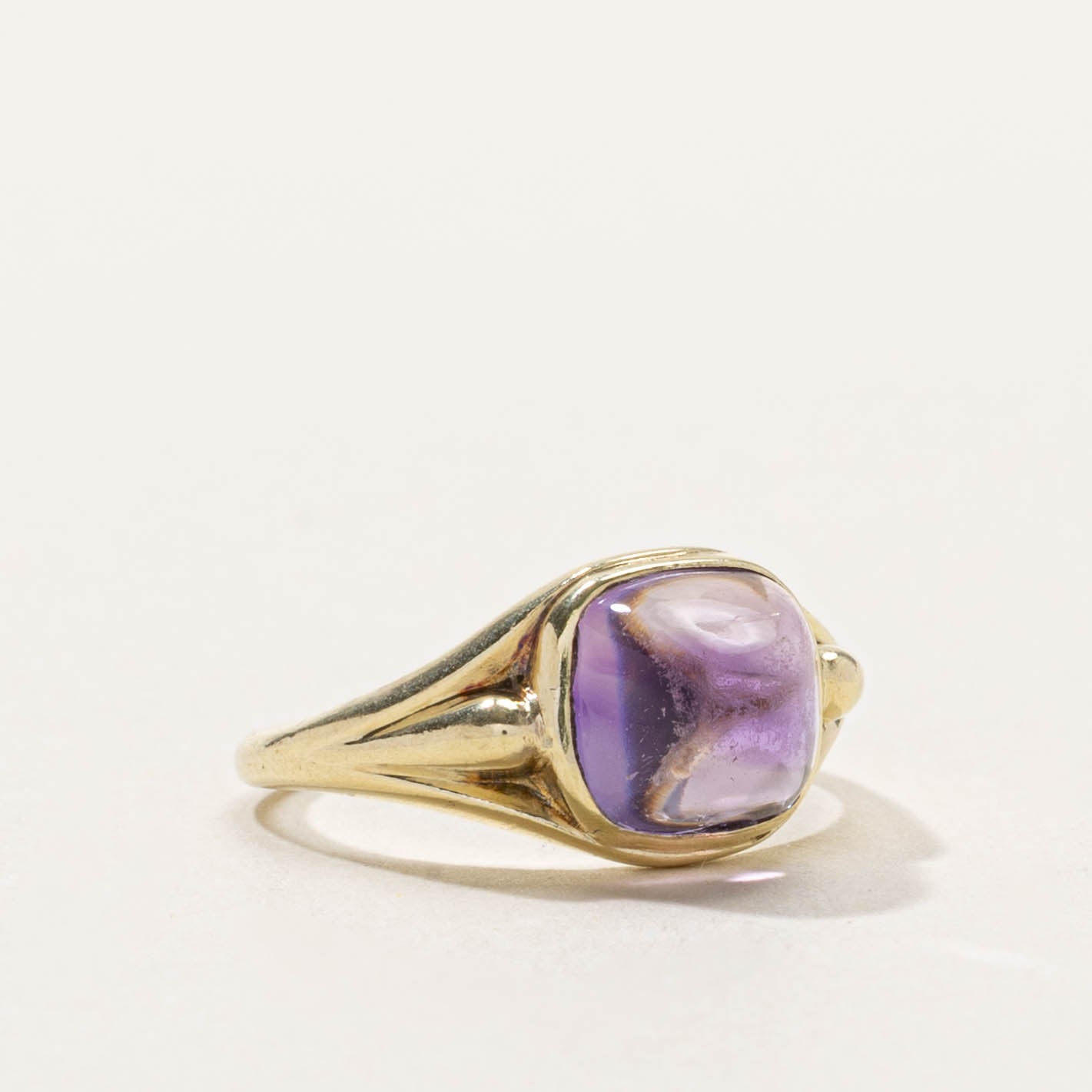 15k Bezel Set Amethyst Cocktail Ring | 1.65ct | SZ 5