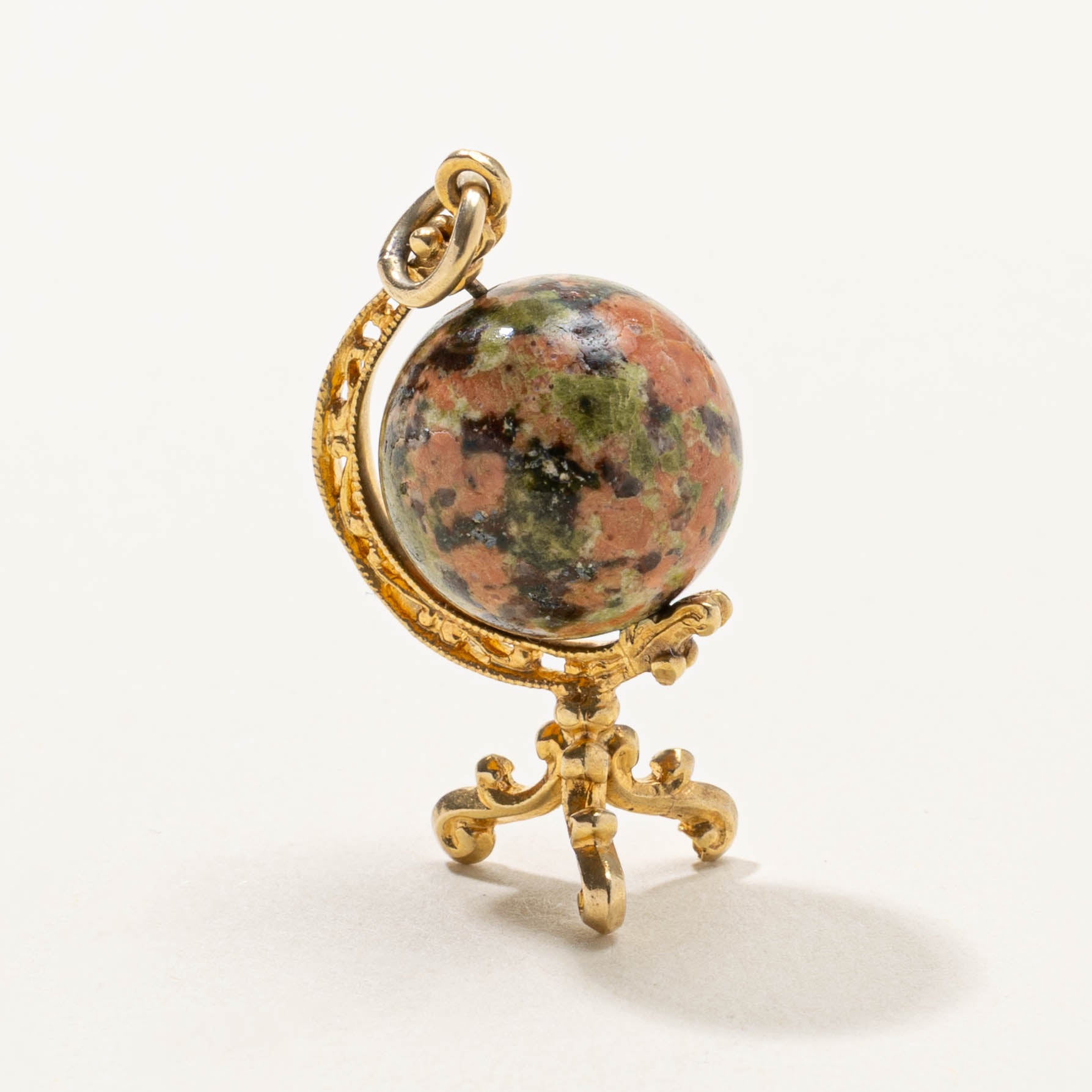 1972 Birmingham Unakite Globe Charm | 15.00ct